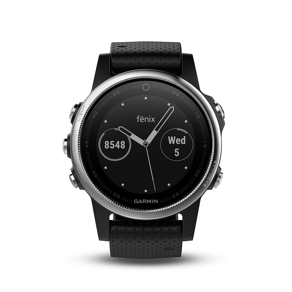 garmin fenix 5s silver black