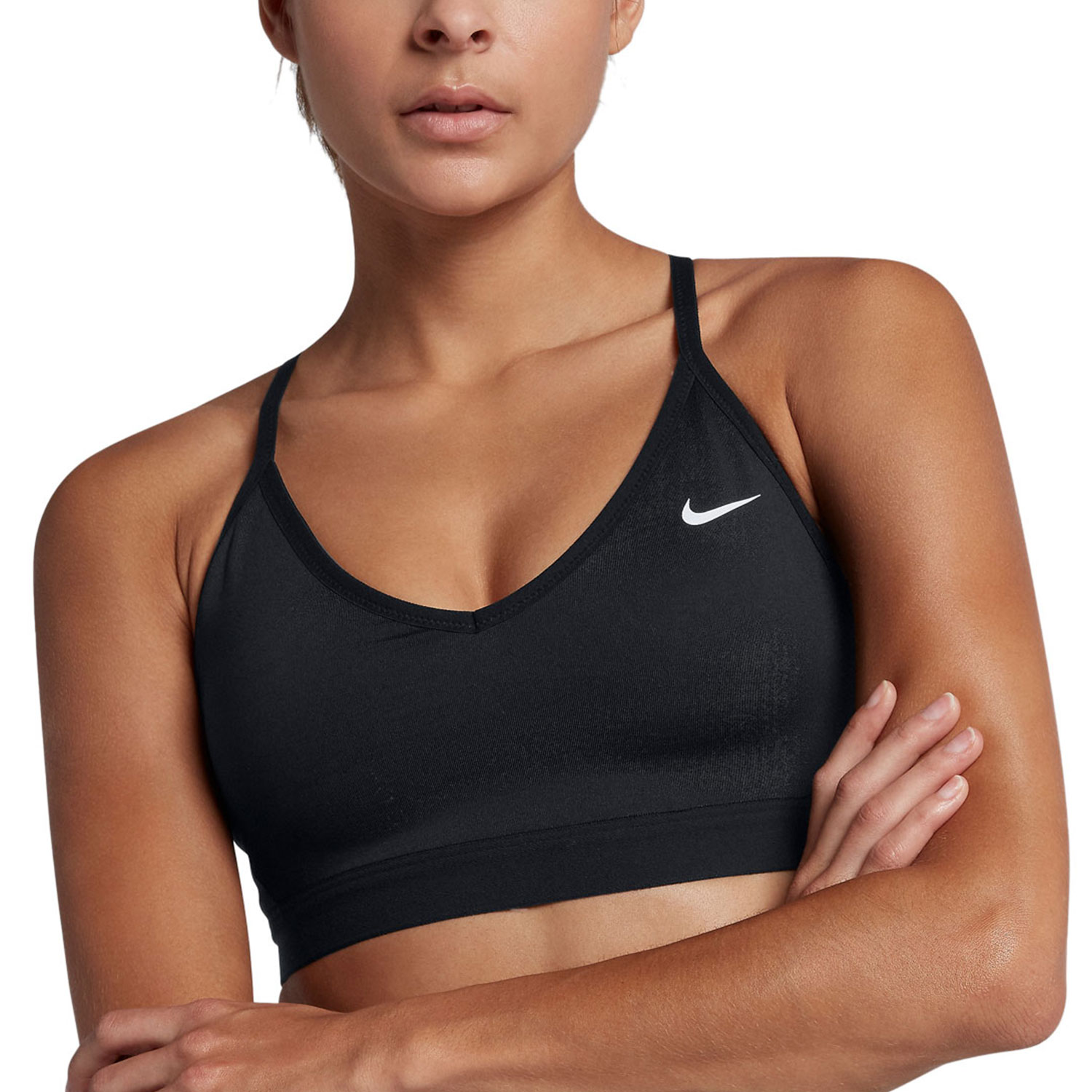Nike Indy Reggiseno Sportivo da Running Donna - Black/White