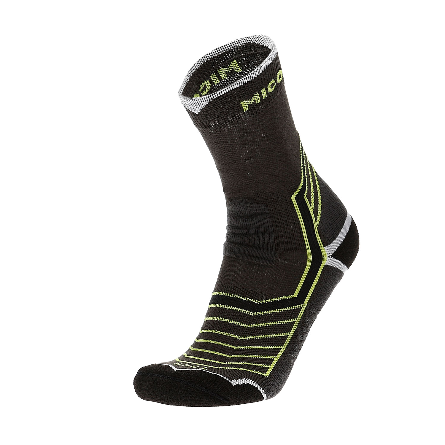 Mico X-Static Odor Zero Socks - Antracite/Giallo/Fluo