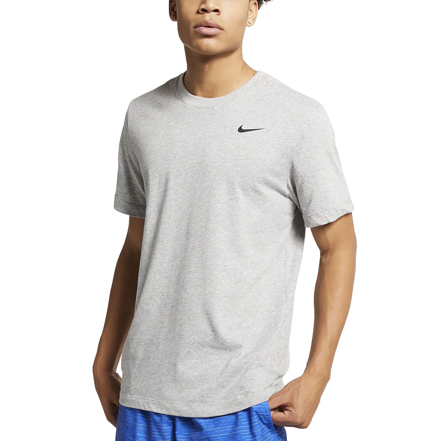 Nike Dri-FIT Swoosh Logo T-Shirt - Grey/Black