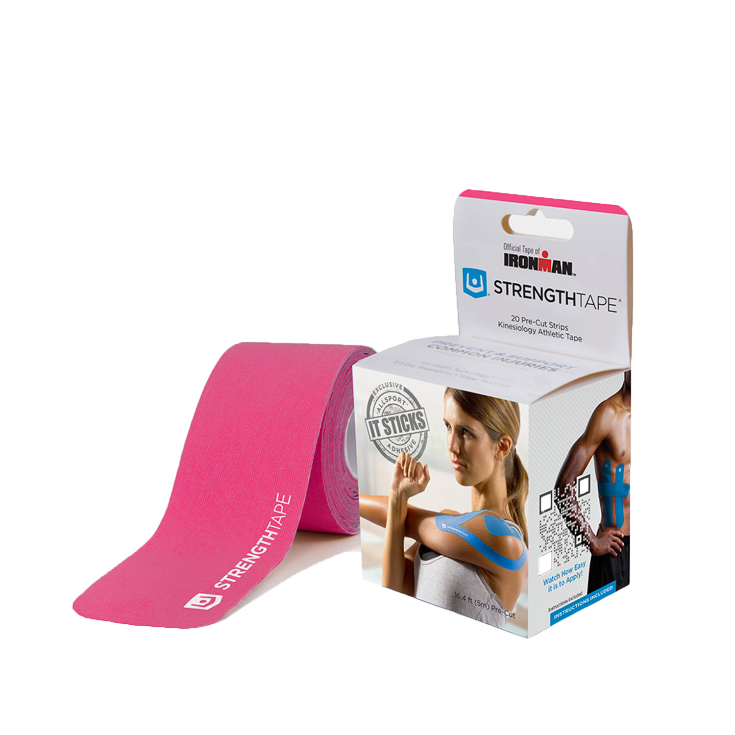 Ironman Muscle Strength 5 m Tape Roll - Pink