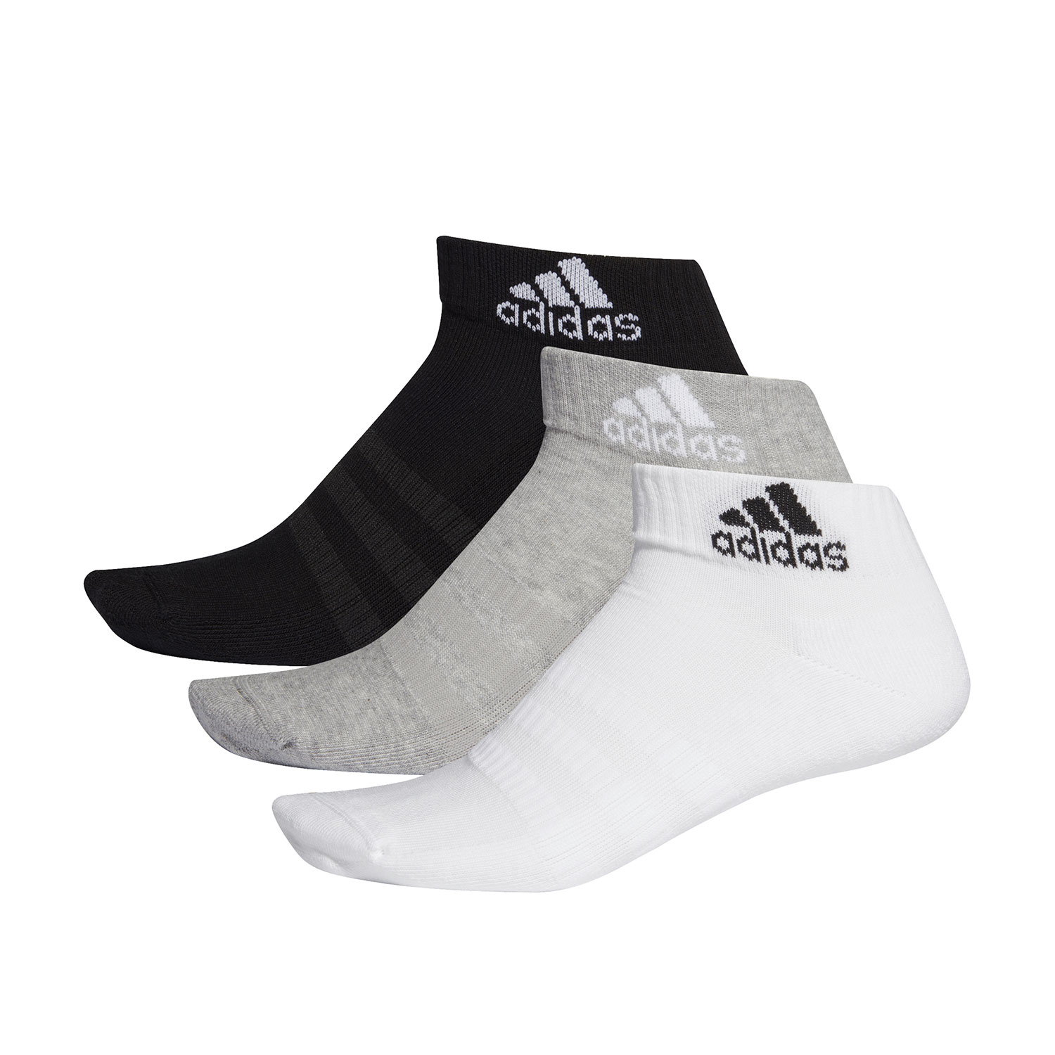 Adidas Cushioned x 3 Calcetines - Medium Grey Heather/White/Black