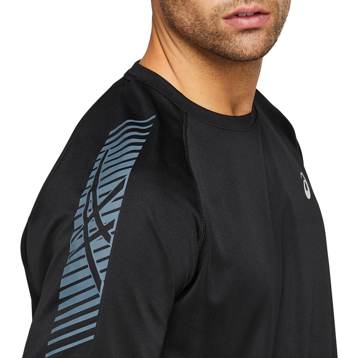 Asics Icon Logo Camiseta - Performance Black/Carrier Grey