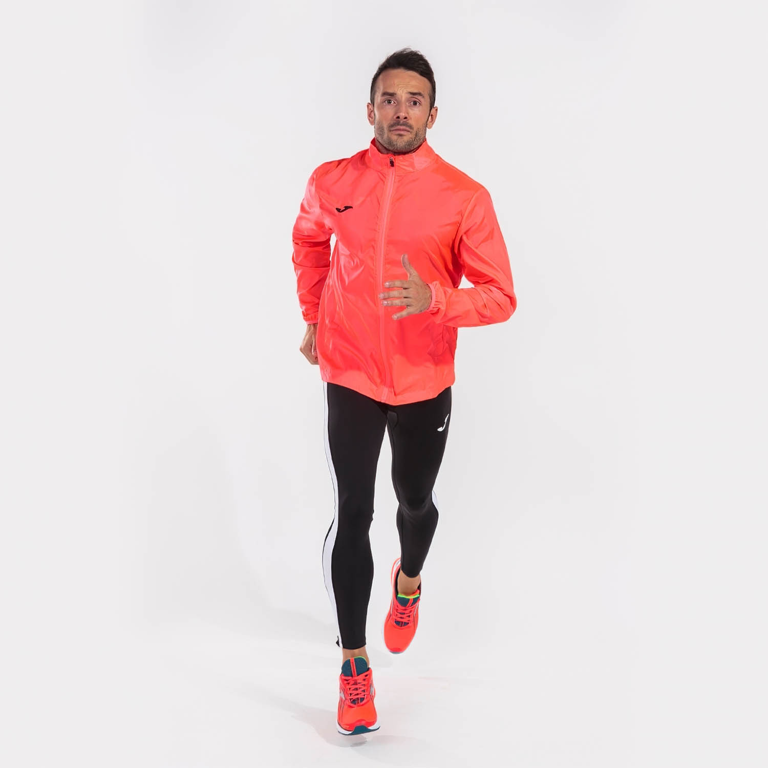 Joma Elite VII Windbreaker Chaqueta - Fluor Coral/White