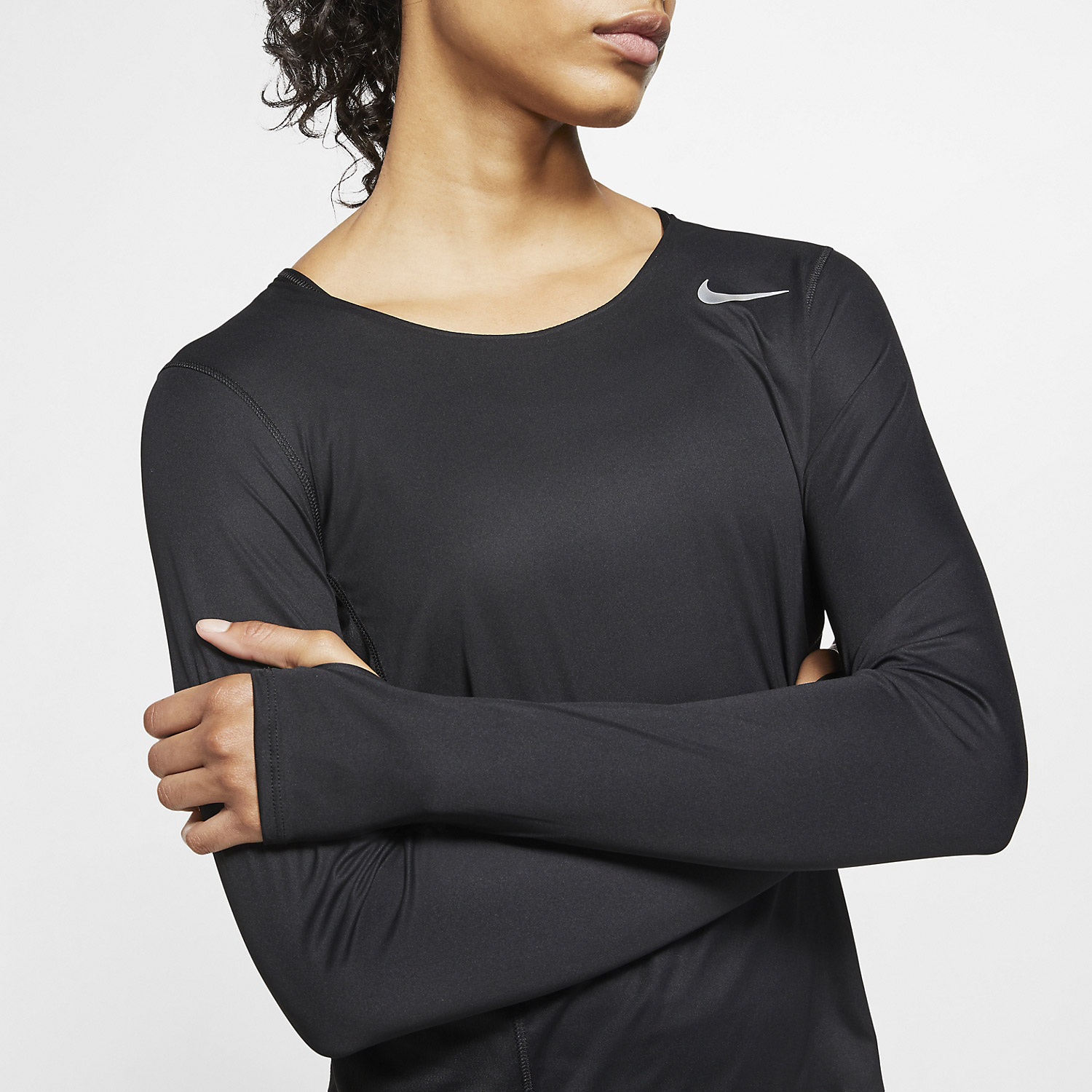 Nike City Sleek Women's Running Shirt - Black