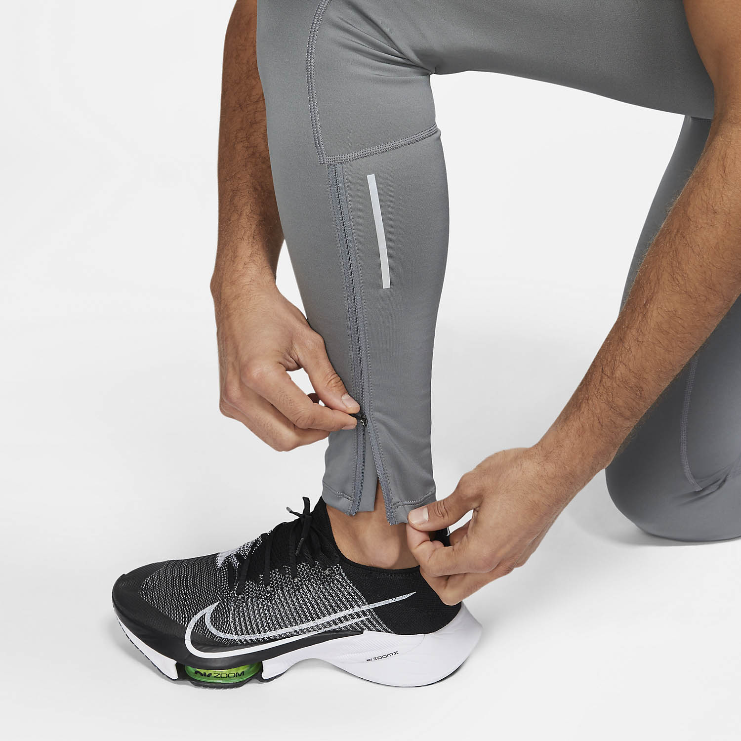 Nike Dri-FIT Essential Mallas - Smoke Grey/Reflective Silver