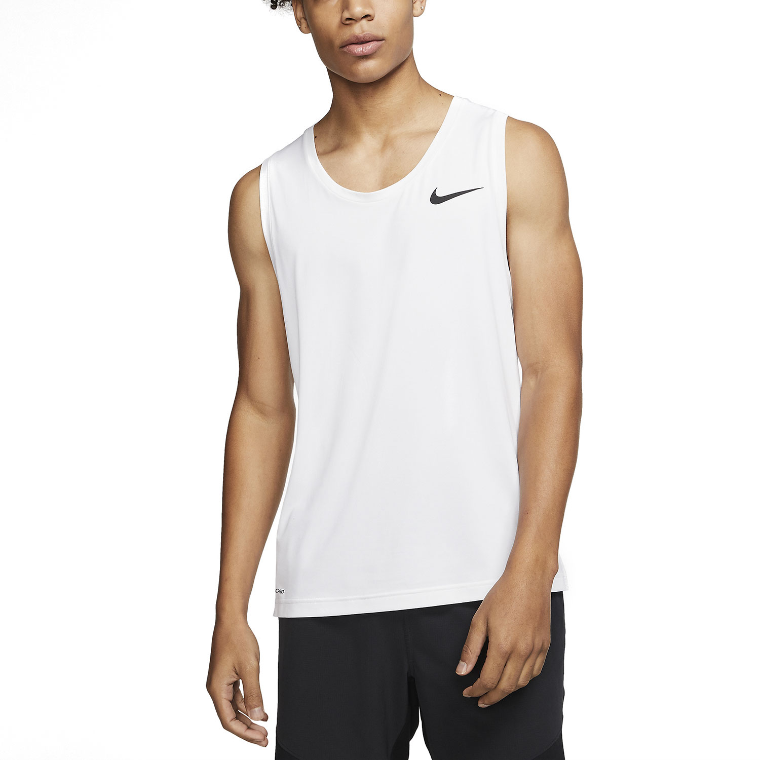 nike pro training tank in black