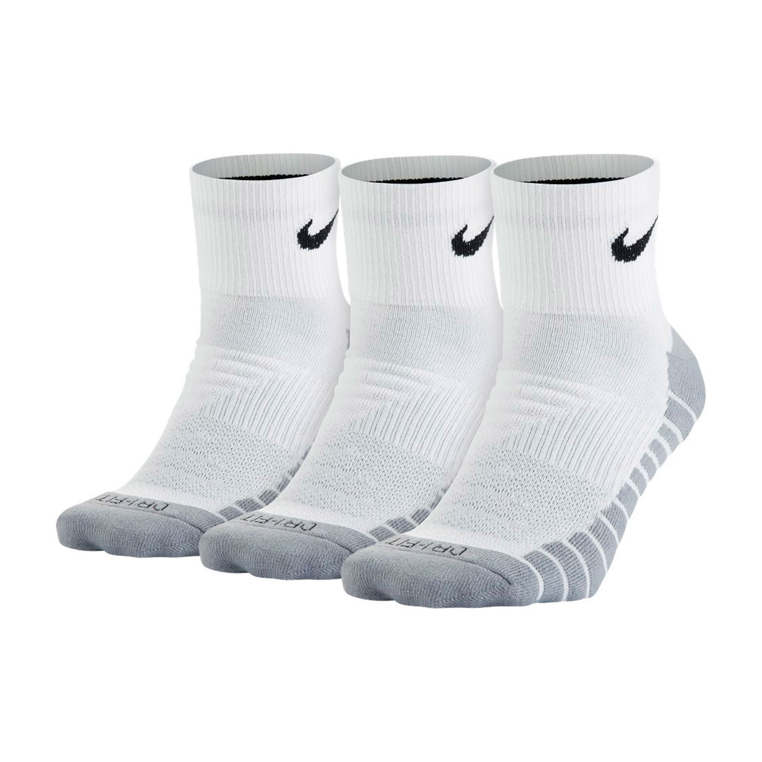 Nike Dry Cushion x 3 Calcetines - White/Wolf Grey/Black