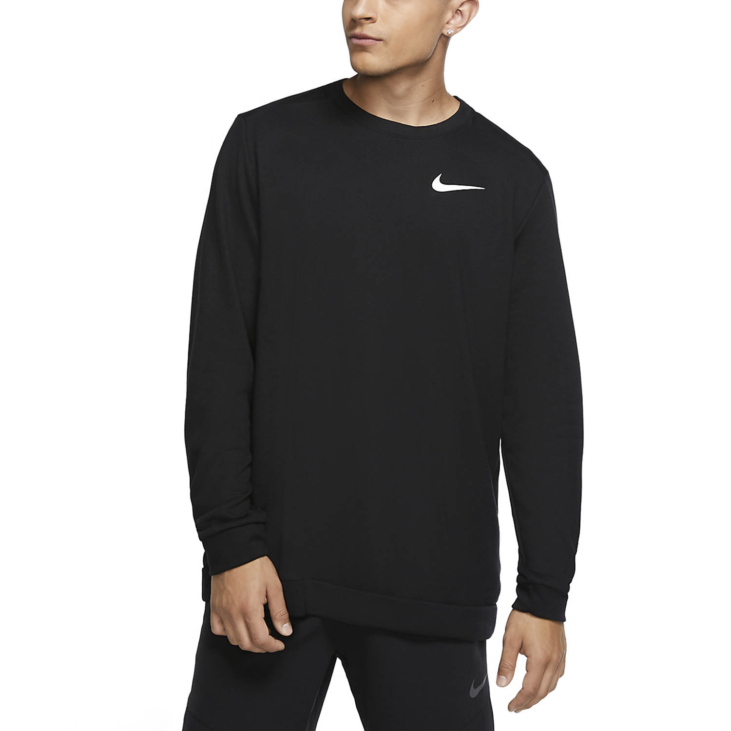Nike Dry Fleece Crew Felpa da Allenamento Uomo - Black/White