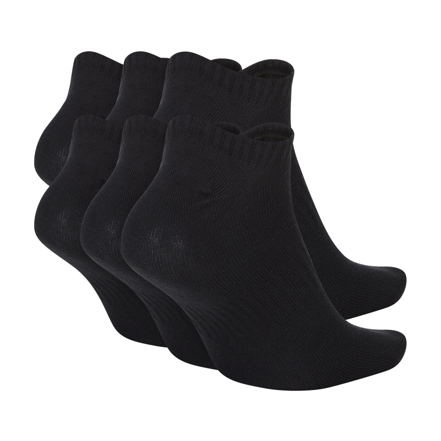 Nike Everyday Lightweight Logo x 6 Socks - Black/White