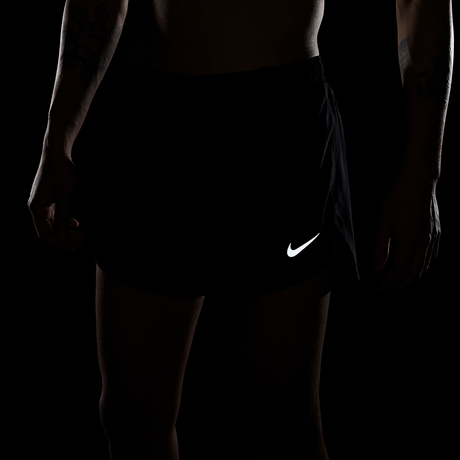 Nike Fast 4in Pantaloncini - Black/Reflect Silver