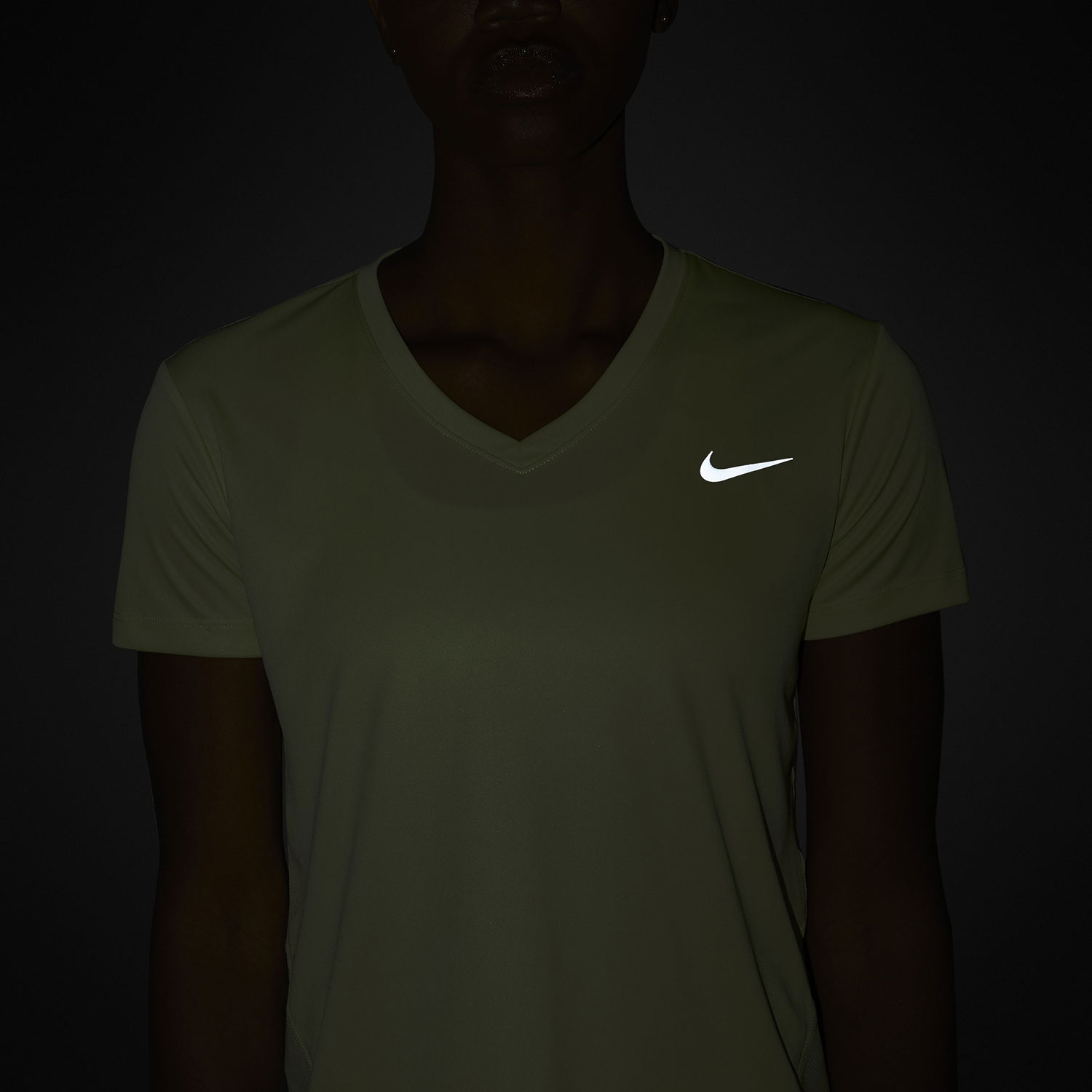 nike miler v neck
