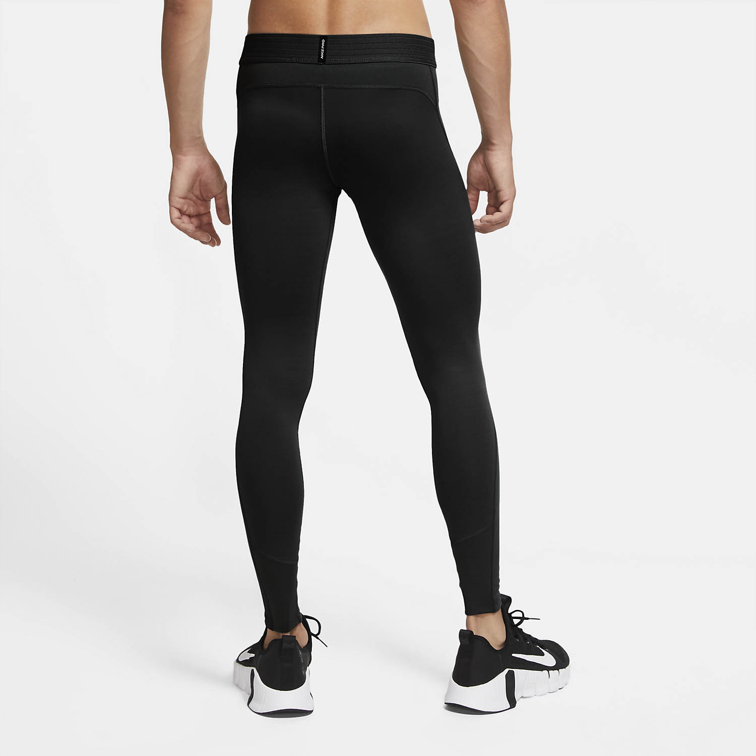 Nike Pro Warm Men's Training Long Tights - Black/White