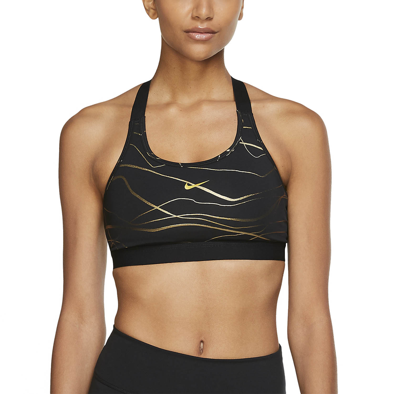 nike swoosh icon clash sports bra