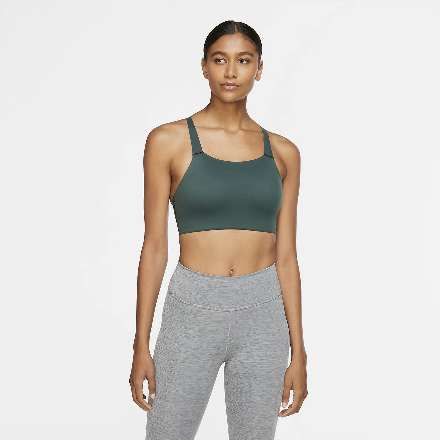 Nike Swoosh Luxe Women's Training Sports Bra - Pro Green