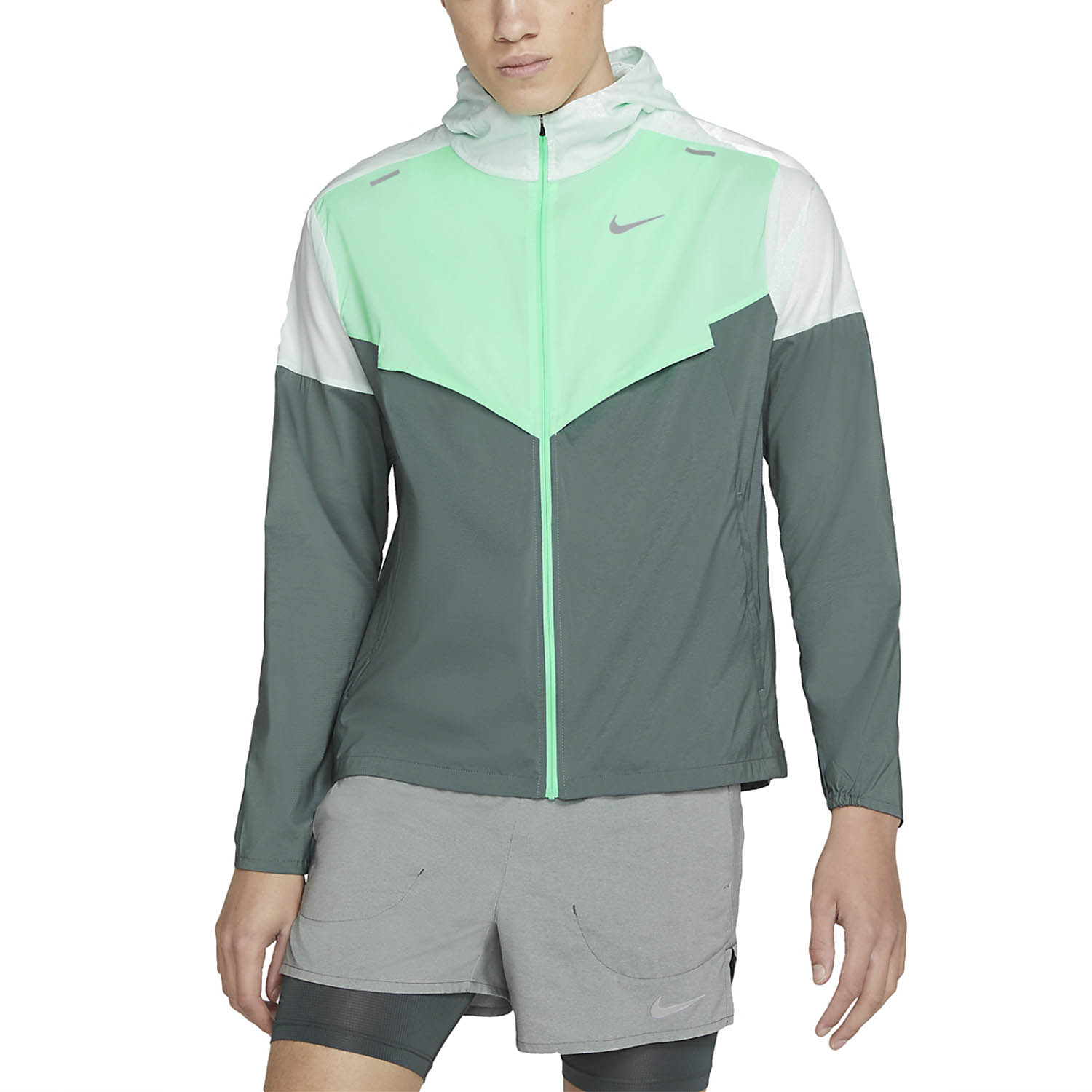 nike windrunner silver