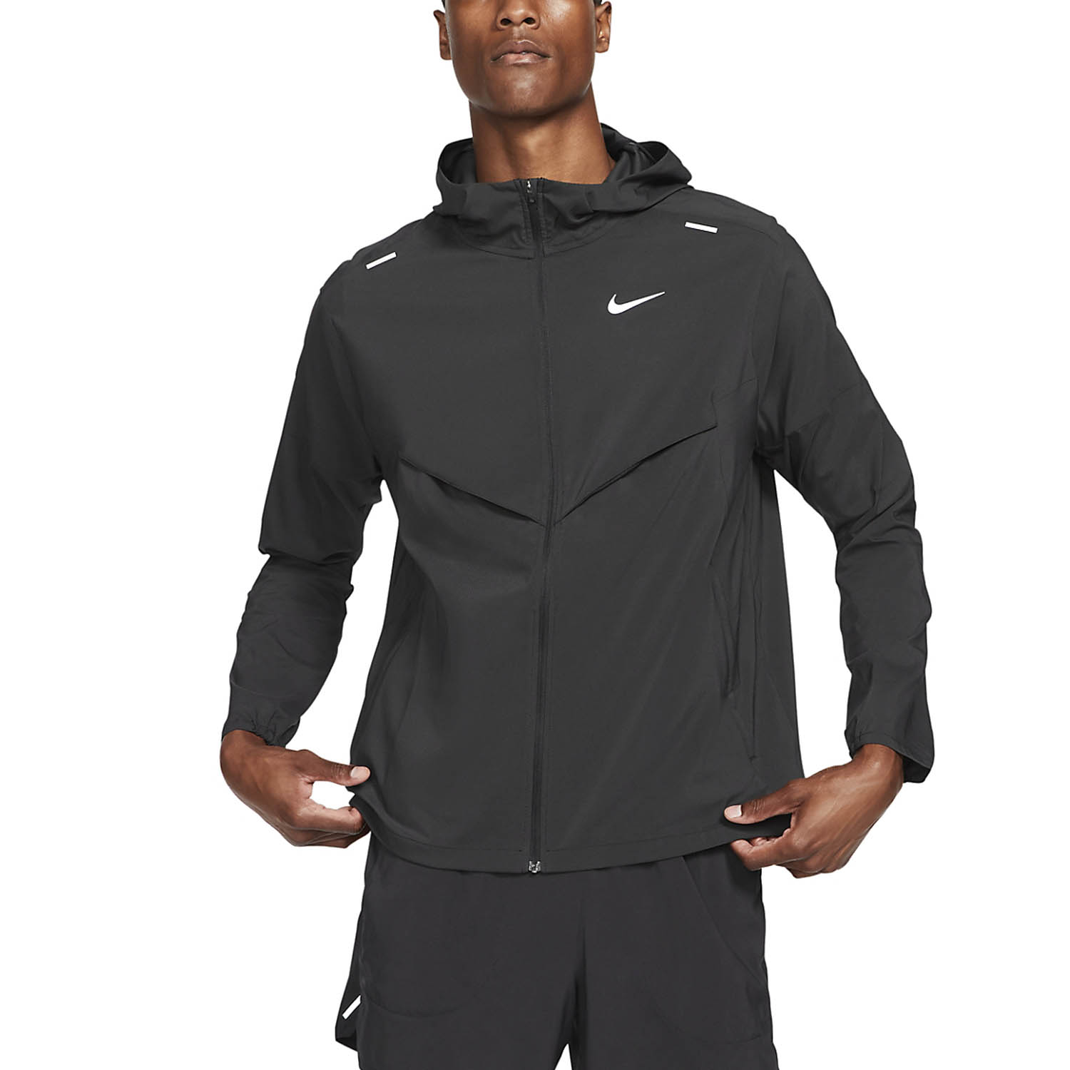 Men's Running Jacket - Black/Reflective Silver