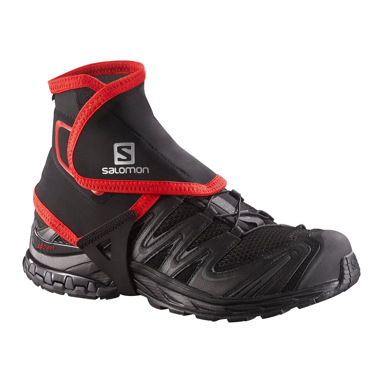 Salomon Trail High Gaiters - Black/Red