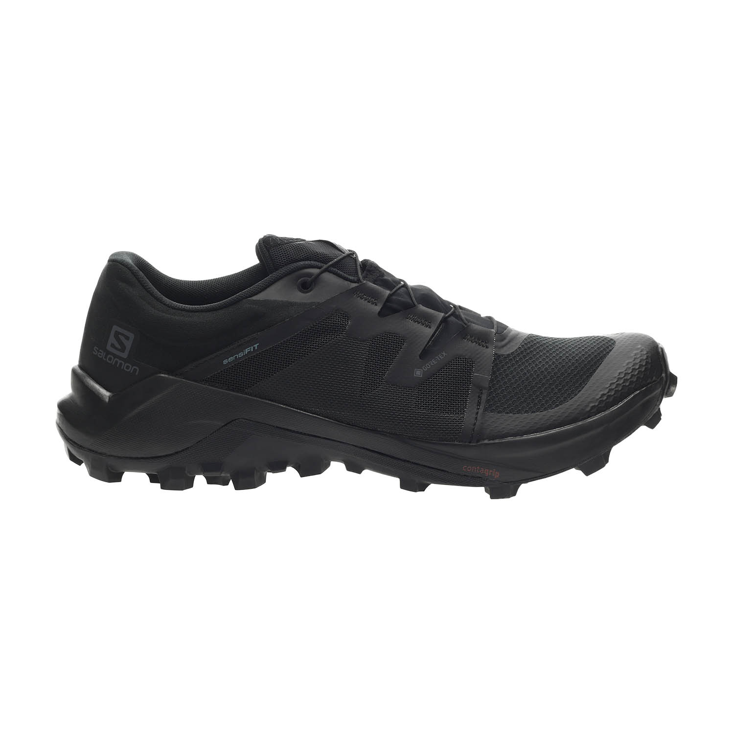 salomon black trail running shoes