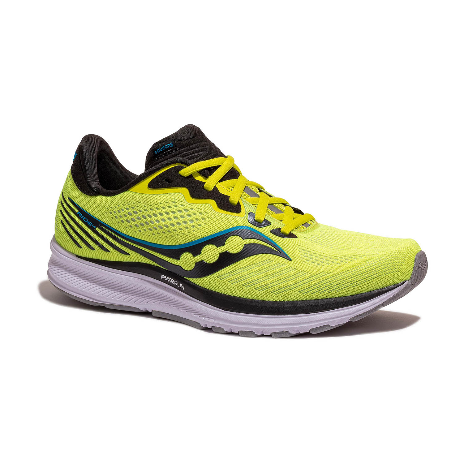 Saucony Ride 14 Men's Running Shoes - Citrus/Black