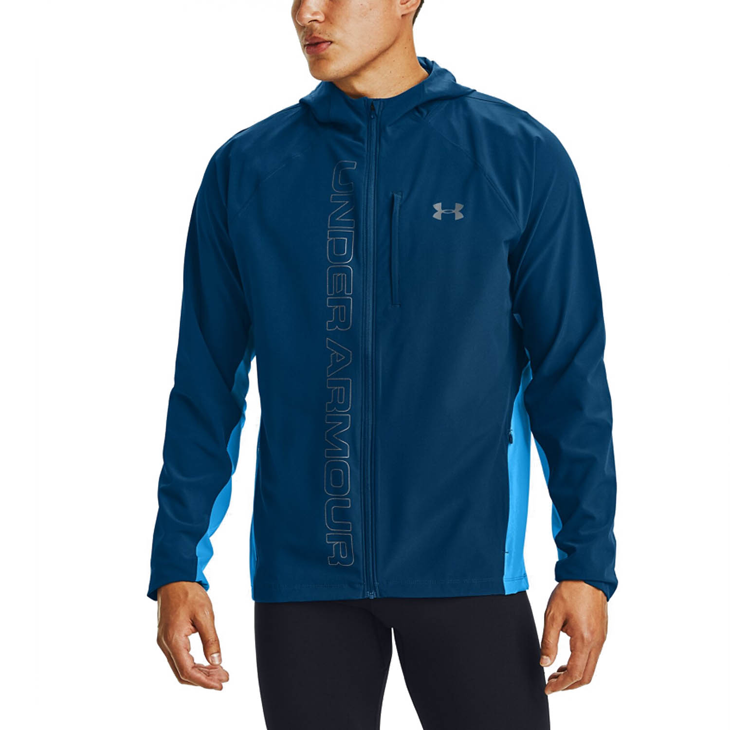 Under Armour Qualifier OutRun Giacca Running Uomo Graphite Blue