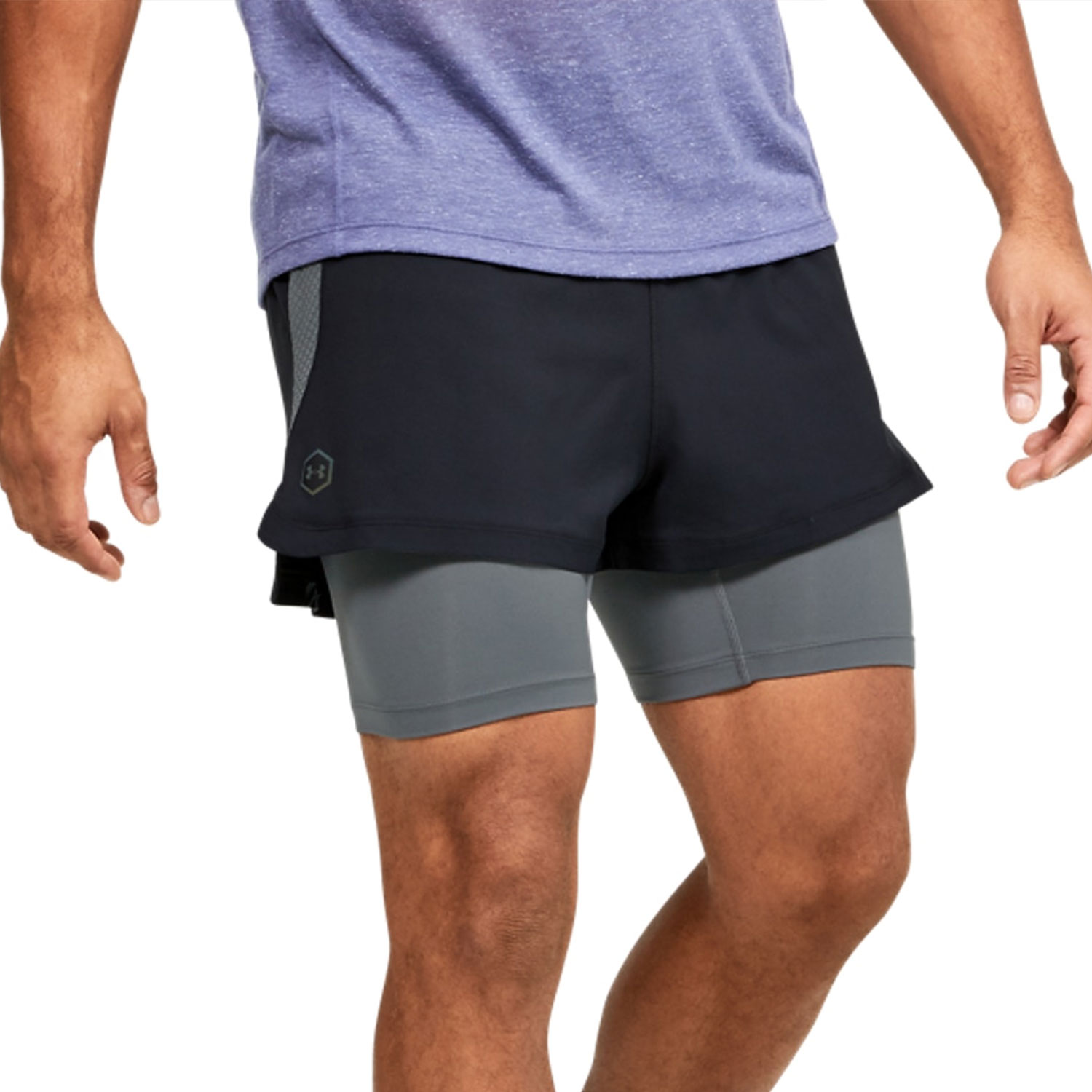 pantaloncini running 2 in 1 uomo