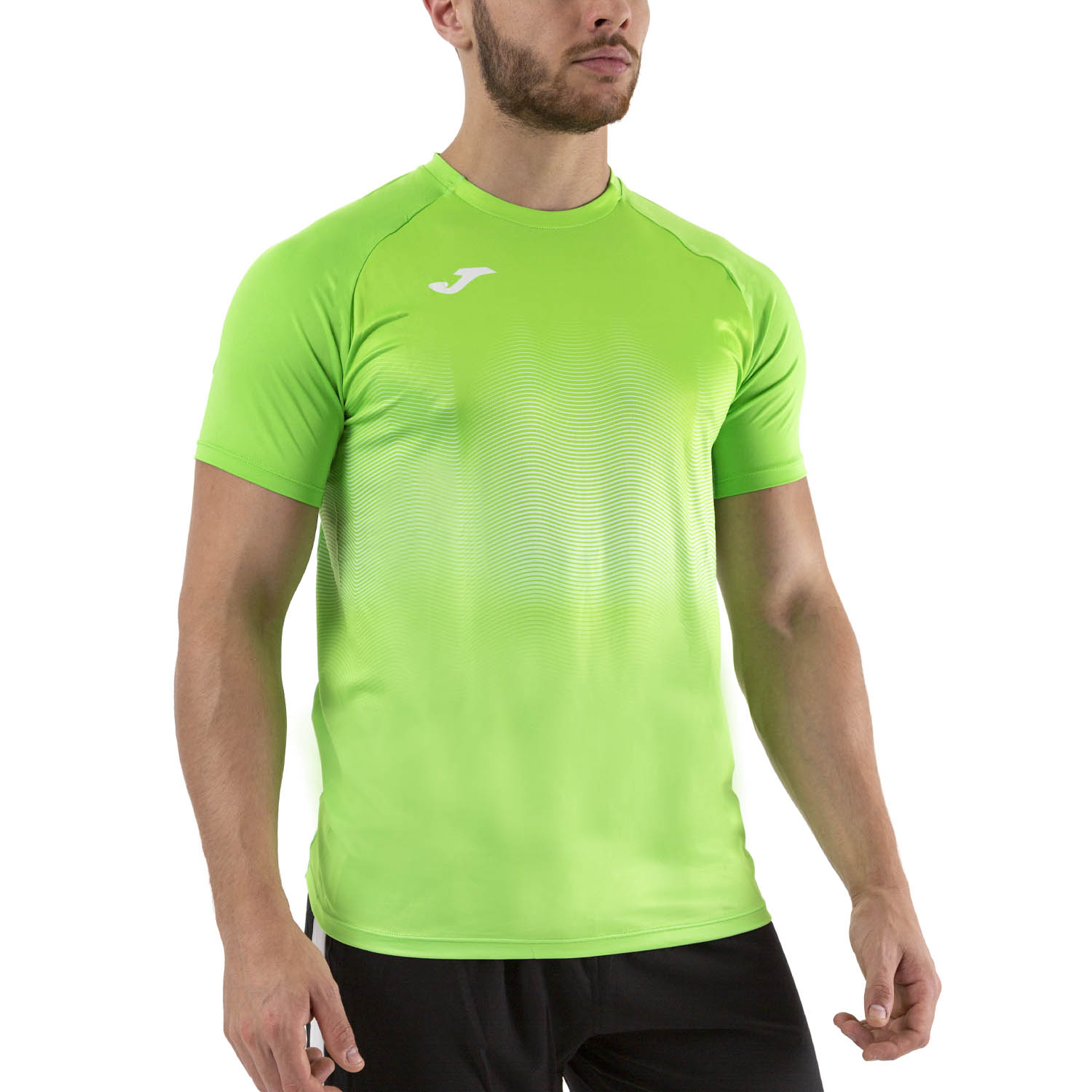 Camiseta tirantes hombre Elite VII verde flúor blanco