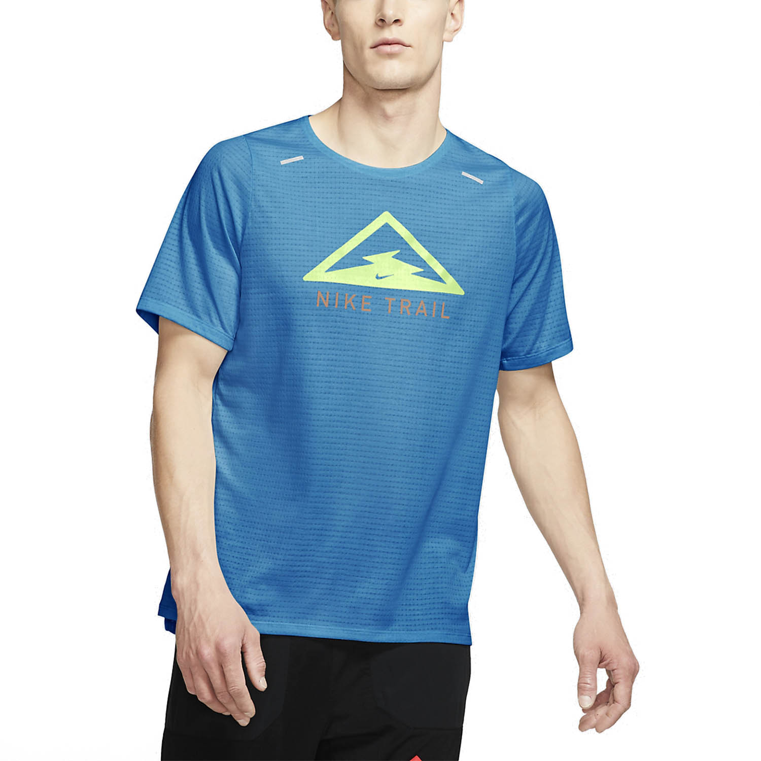 nike running t shirt blue