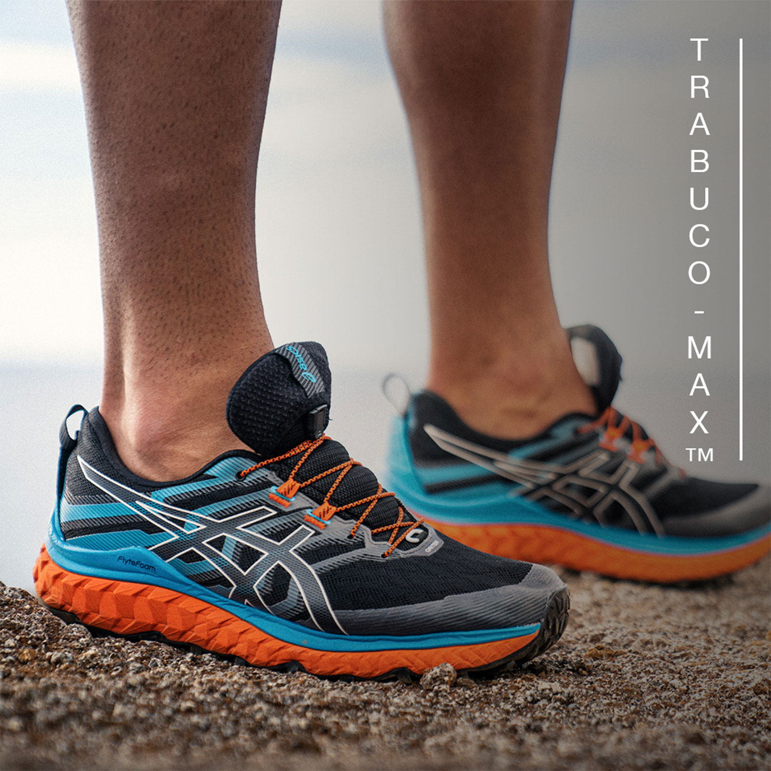 Asics Trabuco Max Men's Trail Running Shoes - Black/Digital Aqua