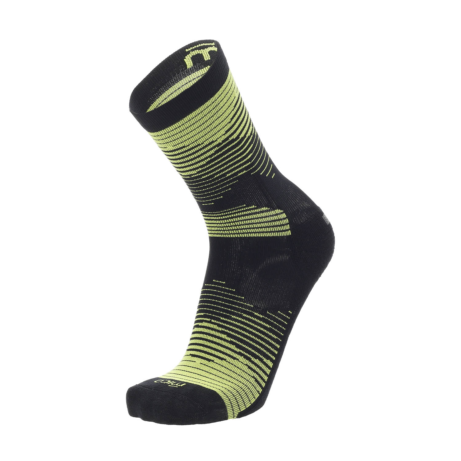 Mico Professional Light Weight Socks - Nero/Giallo Fluo