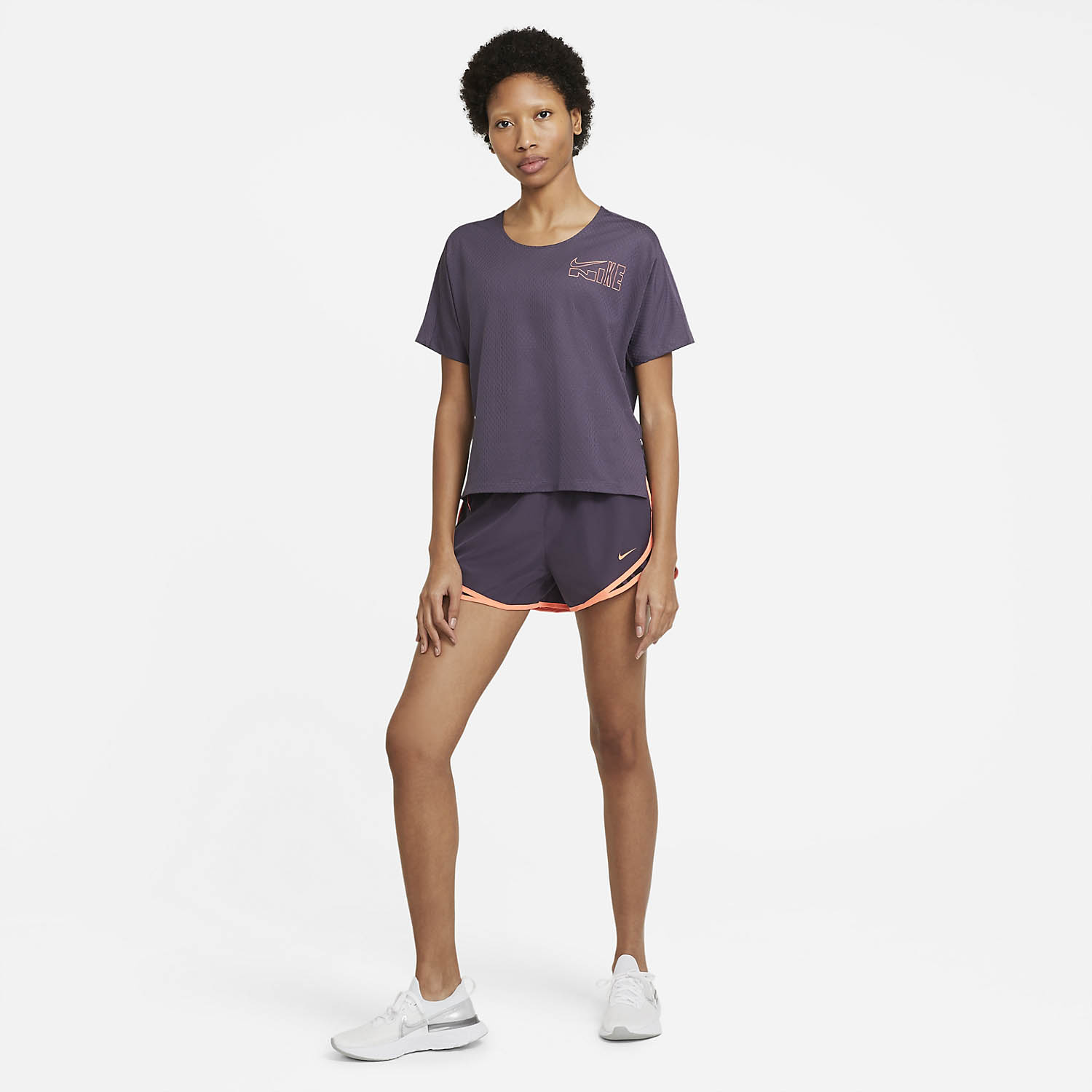 Nike City Sleek Icon Clash Women's Running T-Shirt Dark Raisin