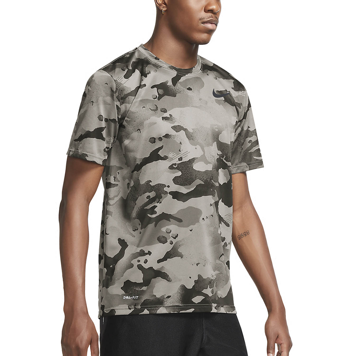 Nike Dri-Fit Camo Men's Training T-Shirt - College Grey/Grey