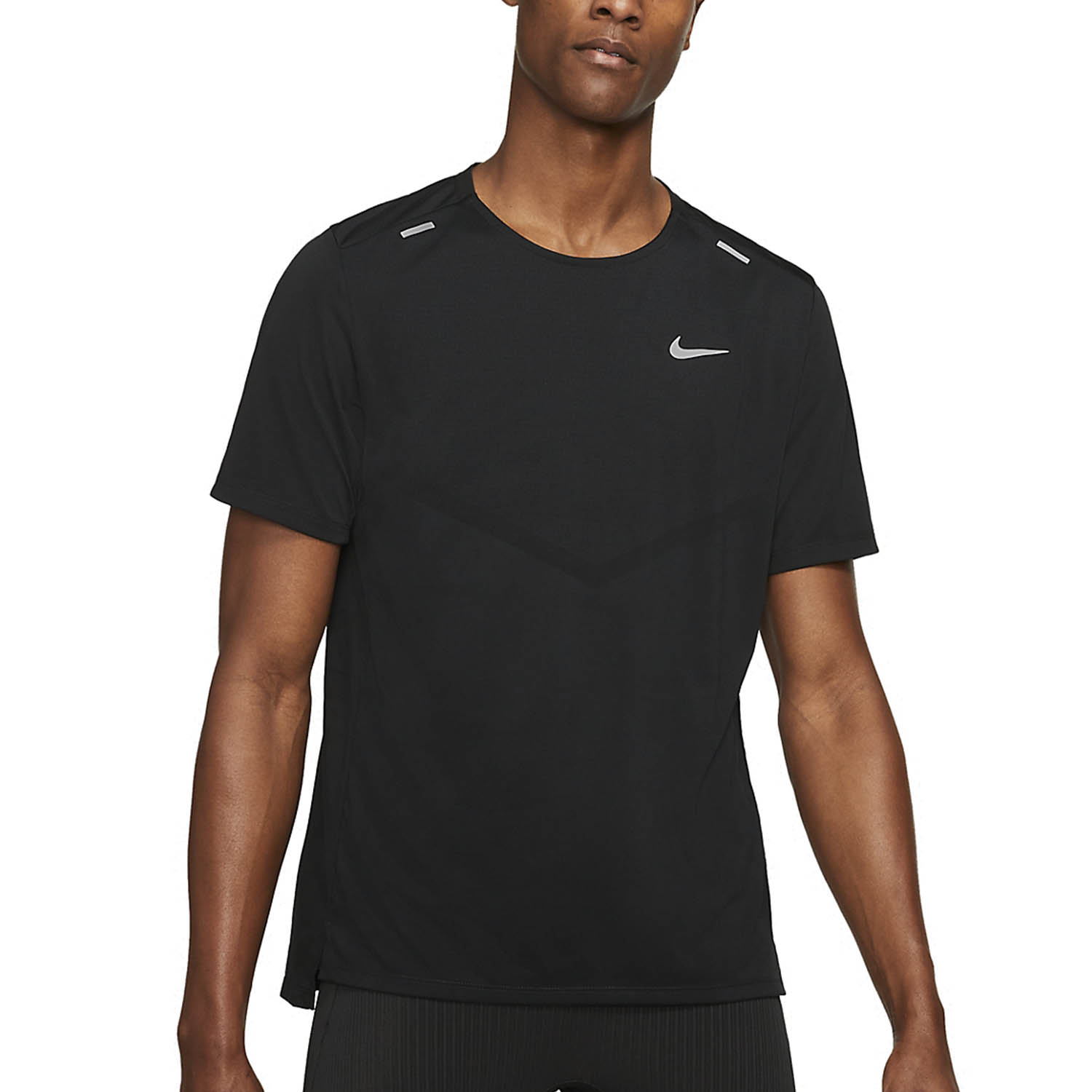 Nike Dri-FIT Rise 365 Camiseta - Black/Reflective Silver