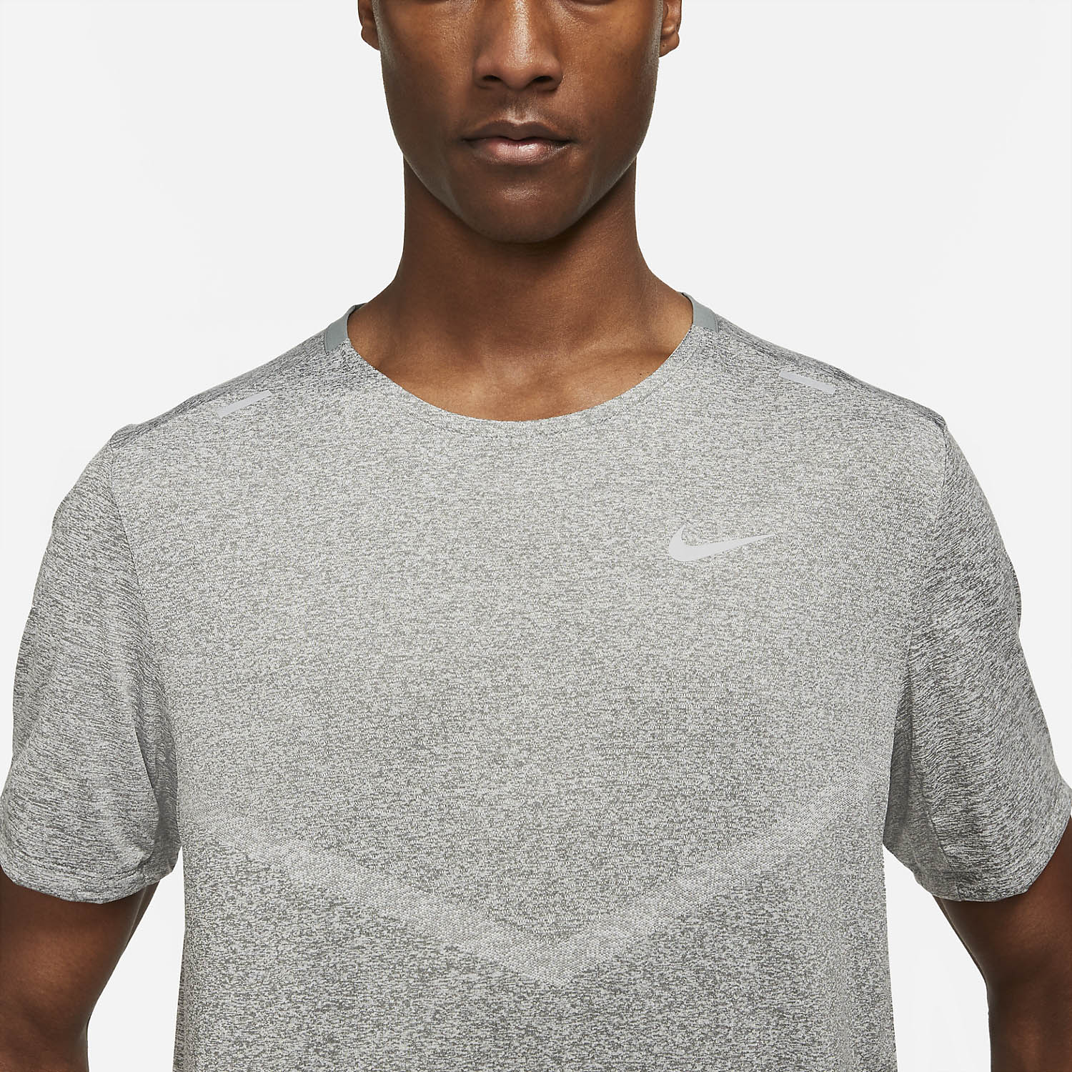 Nike Dri-FIT Rise 365 T-Shirt - Smoke Grey/Heather/Reflective Silver