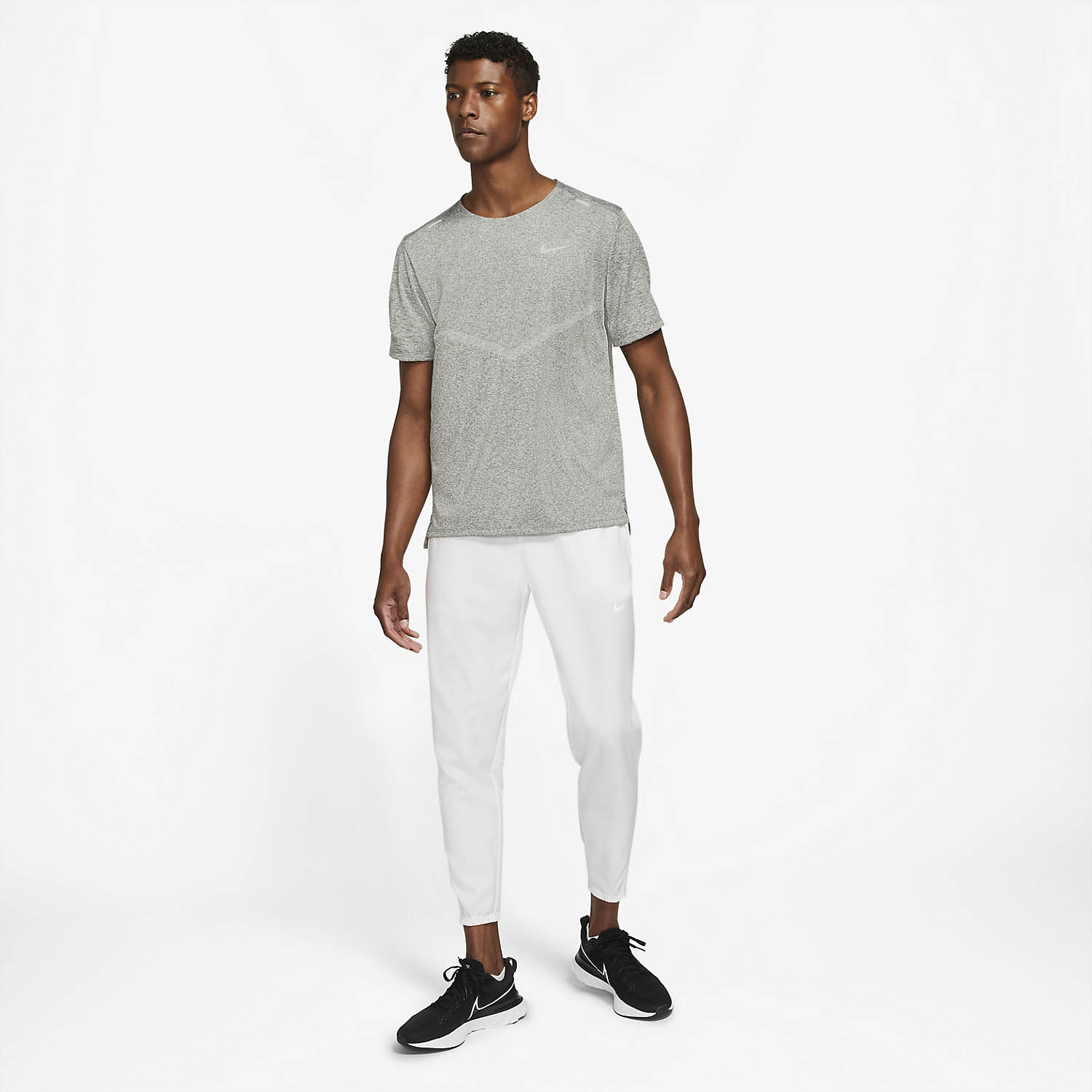 Nike Dri-FIT Rise 365 T-Shirt - Smoke Grey/Heather/Reflective Silver