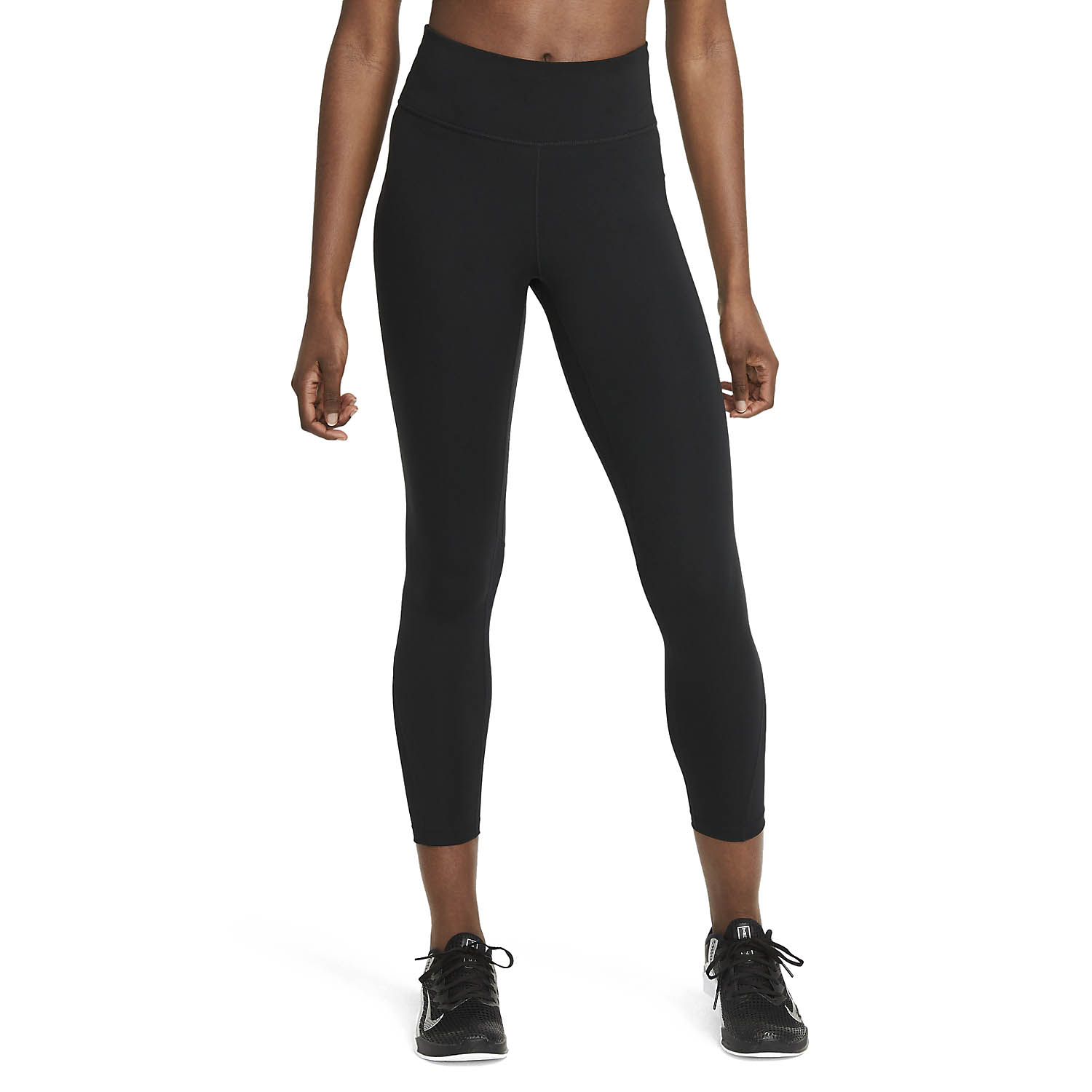 Nike One Mid Rise 7/8 Tights - Black/White