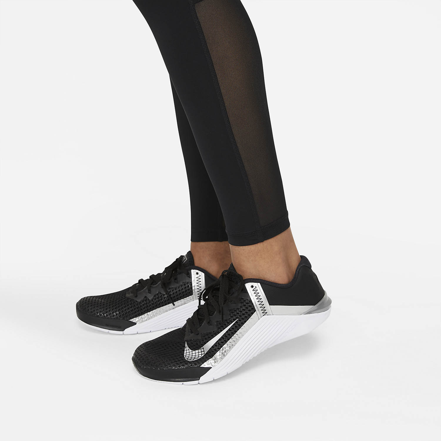 Nike Women's Pro 365 Tights (Black/White, Size L)