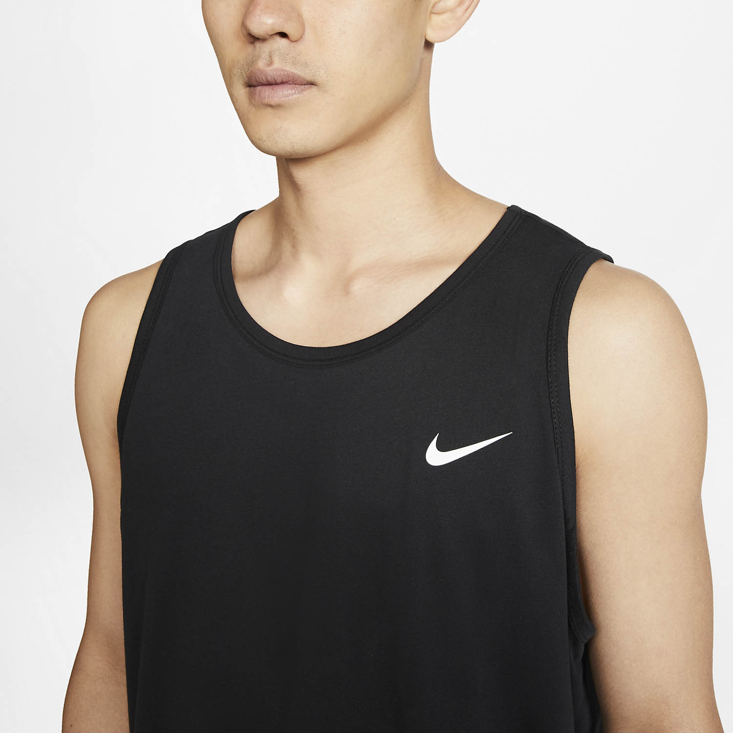 Nike Solid Dri-FIT Tank - Black/White