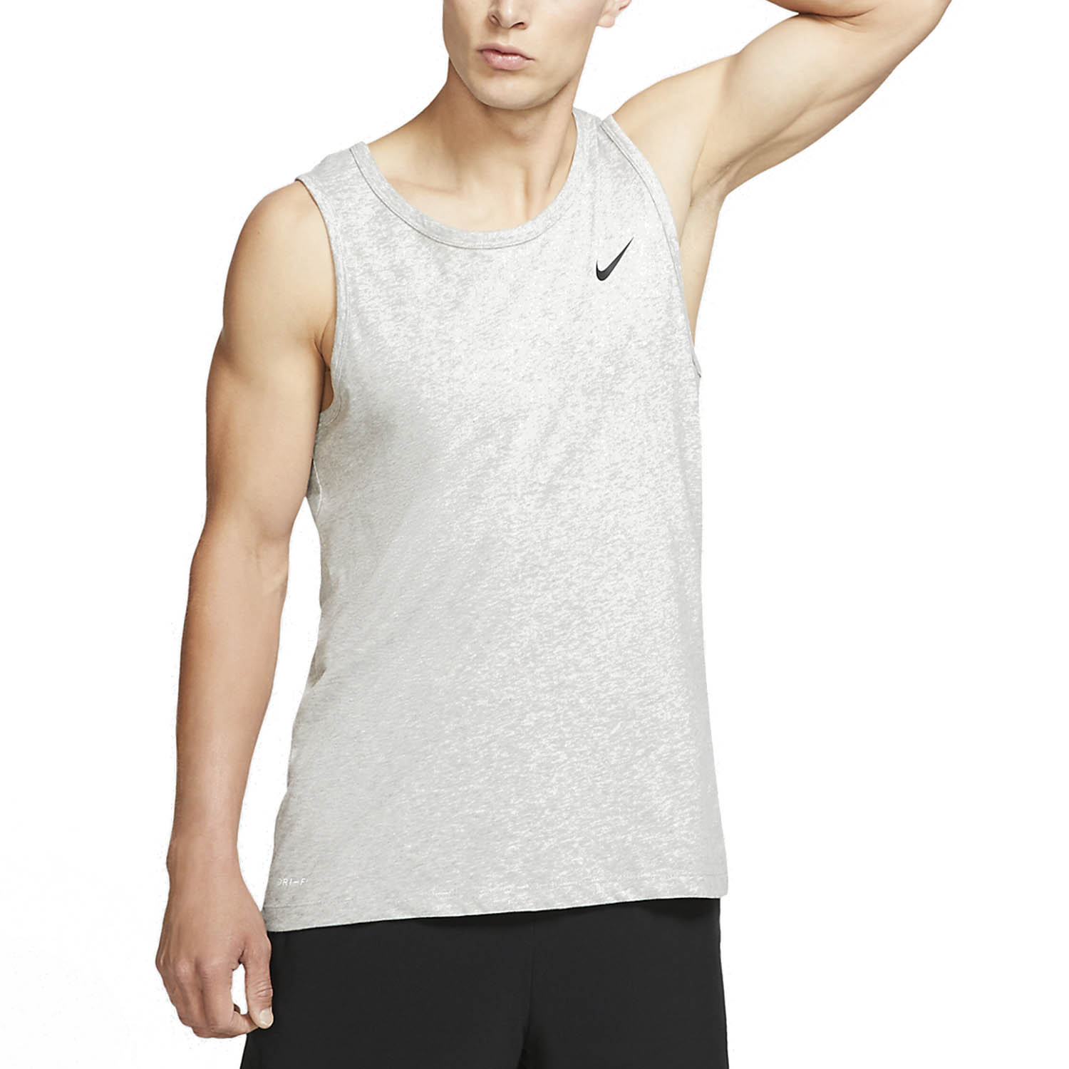 Nike Solid Dri-FIT Tank - Dark Grey Heather/Black