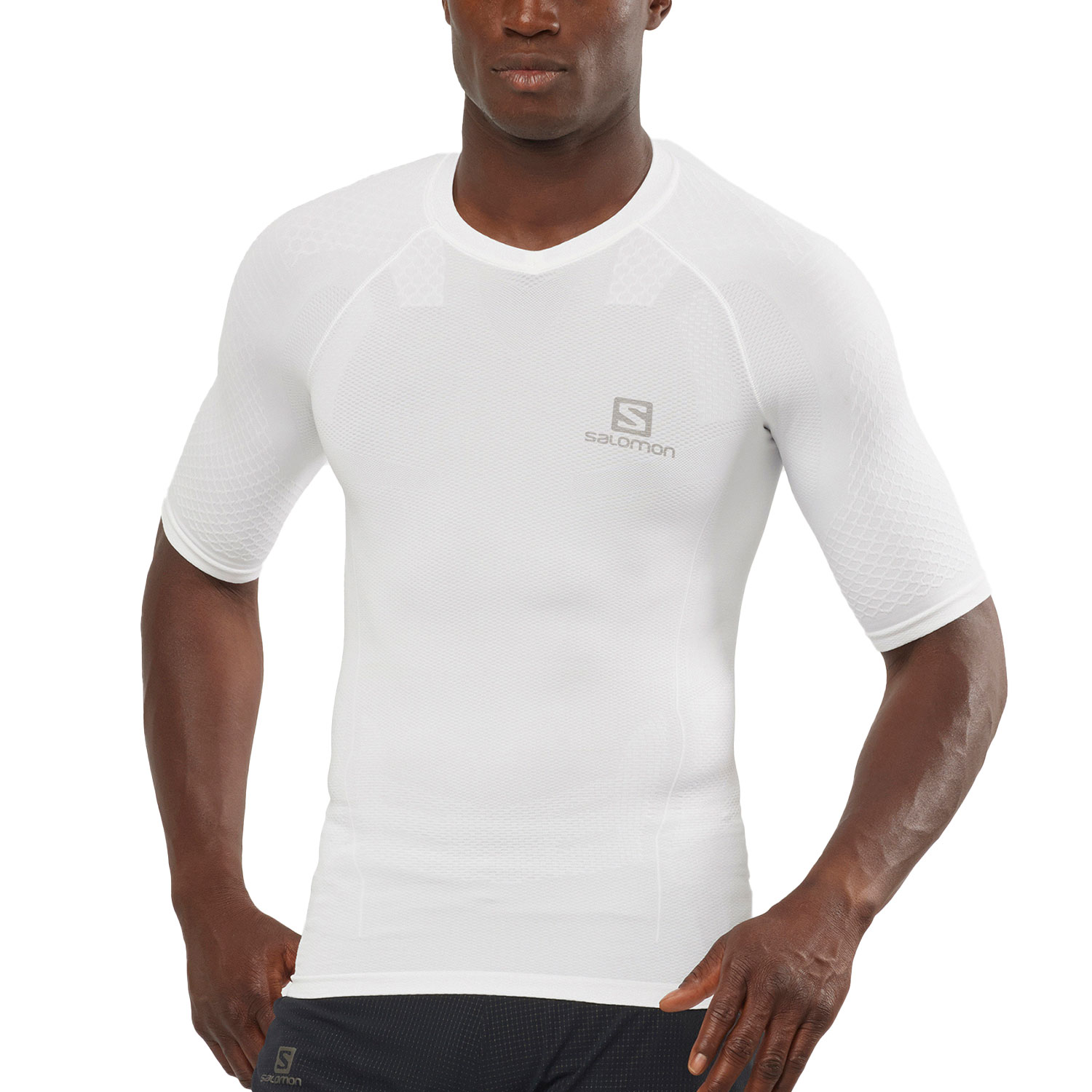 pasta Alleviate Chairman Salomon Exo Motion Men's Running T-Shirt - White