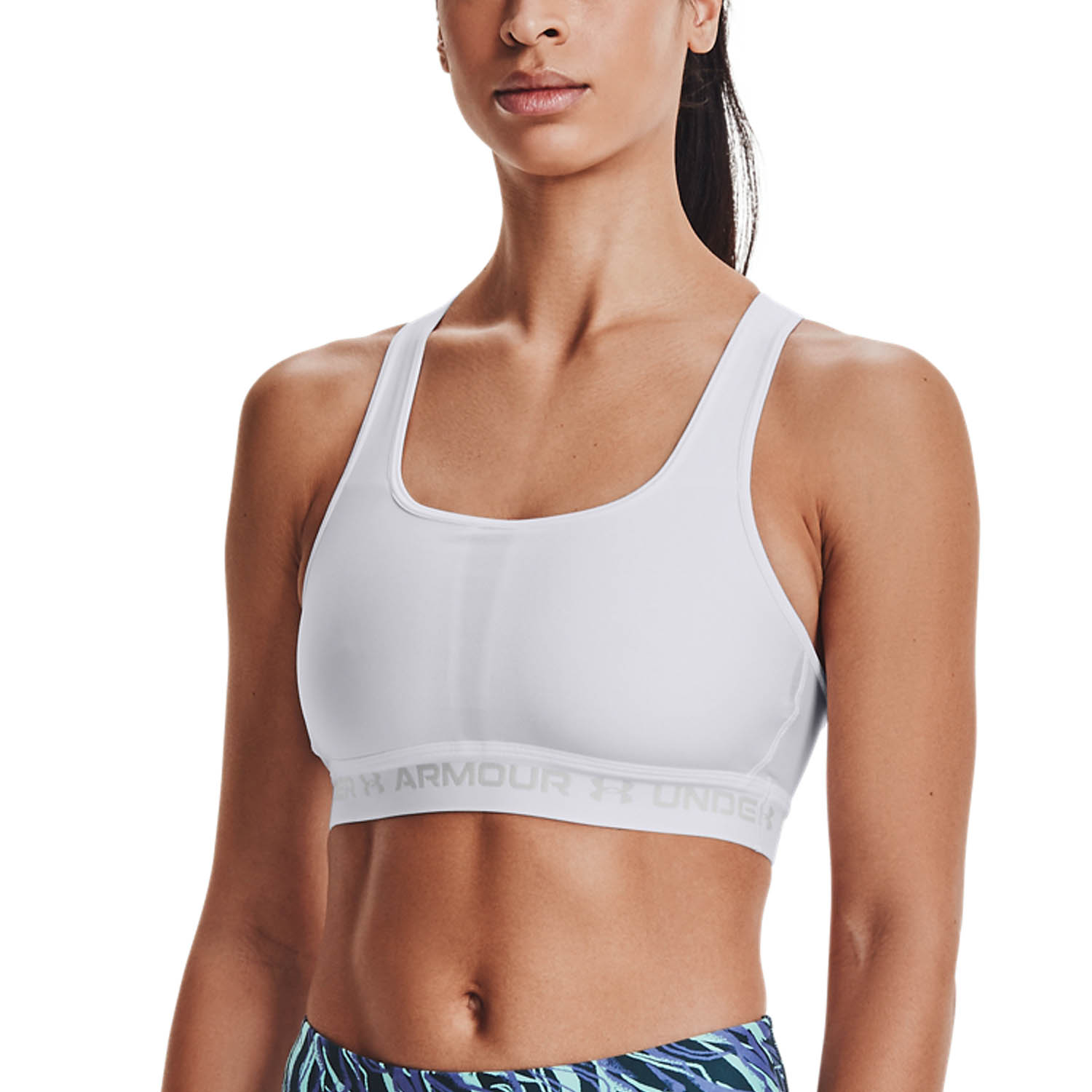 Under ArmourMid Evolved Graphic Sports Bra, Blizzard/White, XS