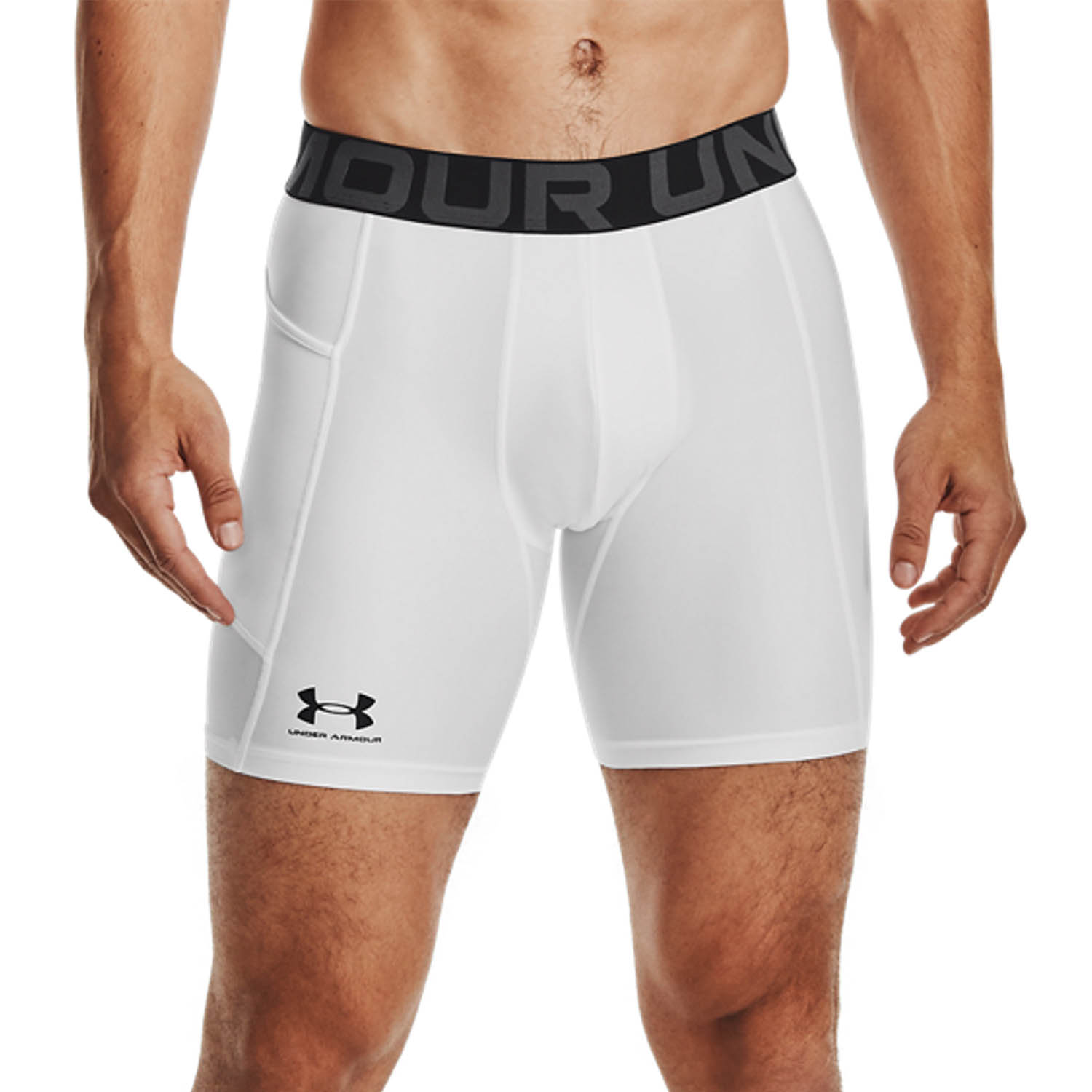 Under Armour HeatGear Mallas Entrenamiento Hombre - White/Black