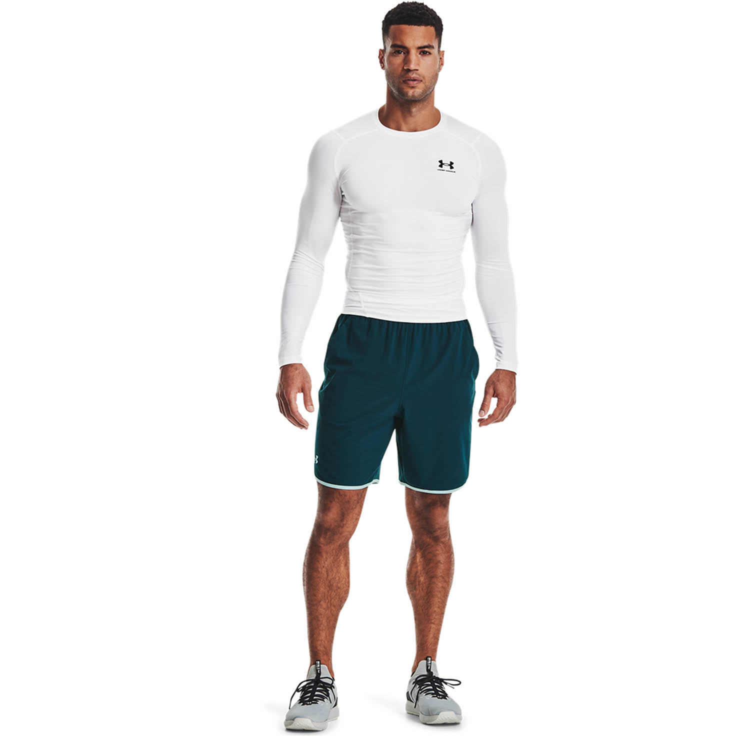 Under Armour HeatGear Compression Maglia - White/Black