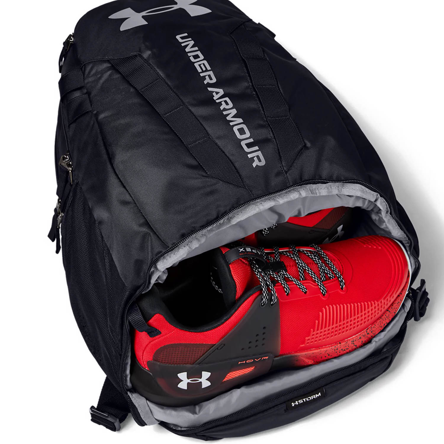 Under Armour Hustle 5.0 Backpack - Black/Silver