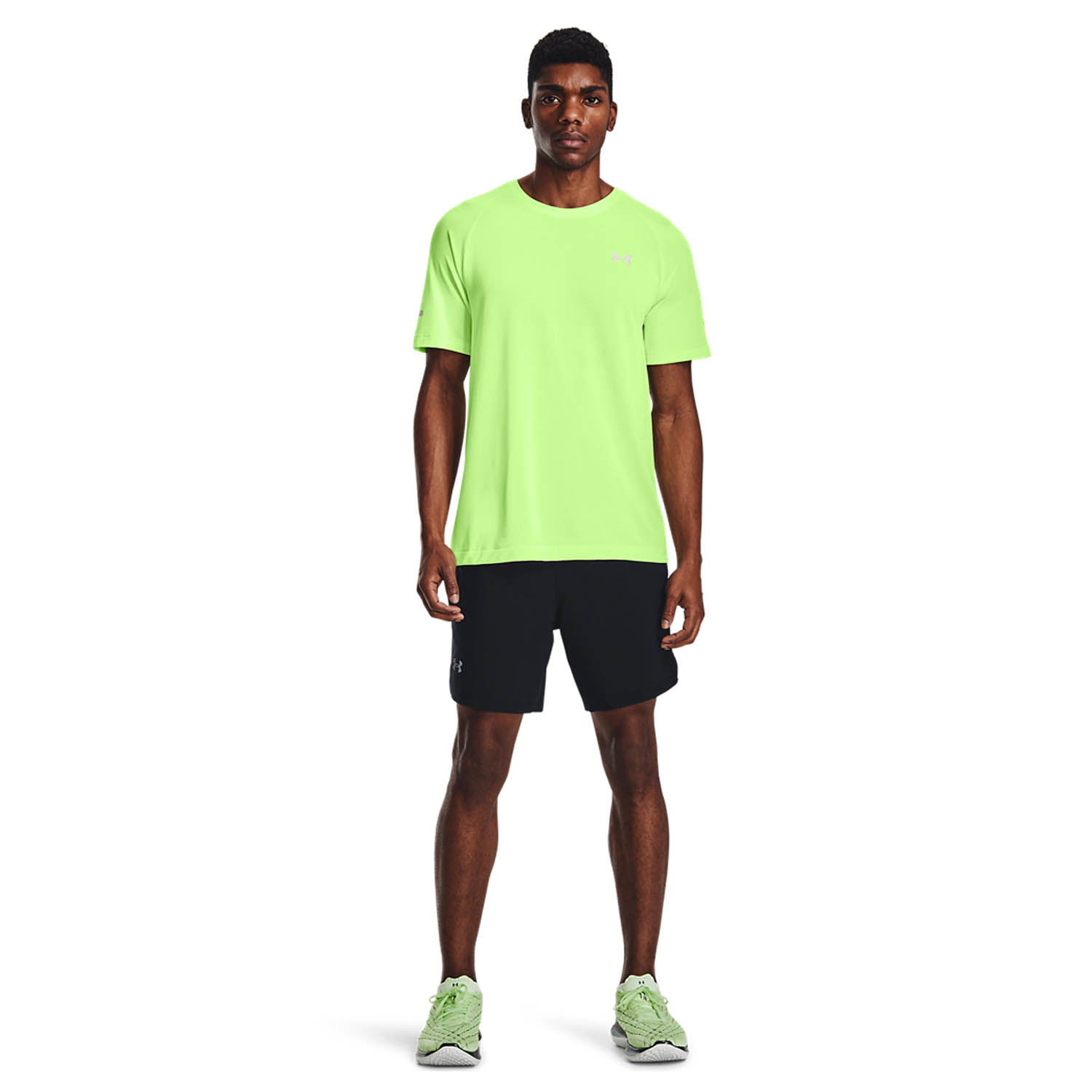 Under Armour Launch 2 in 1 7in Shorts - Black/Reflective