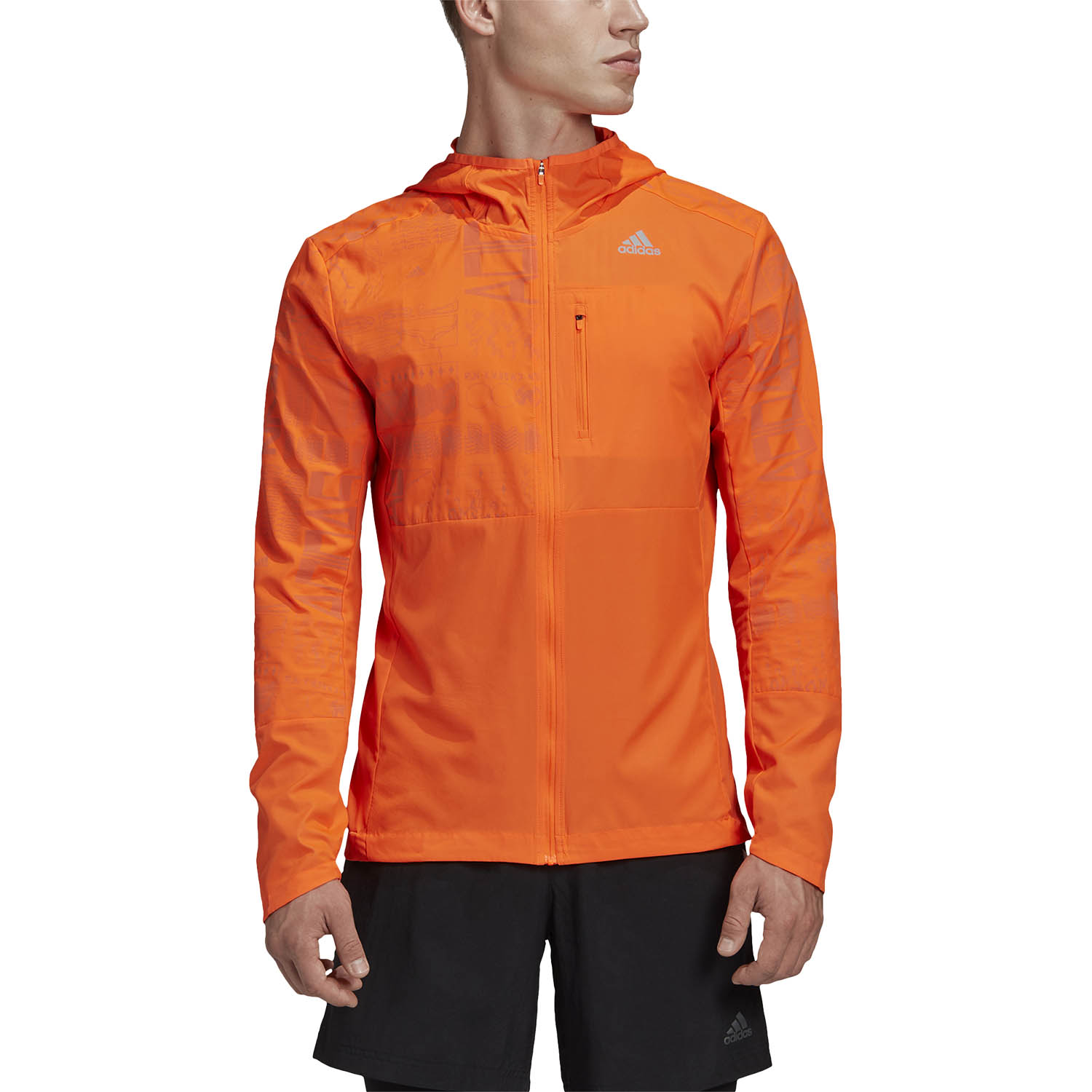 adidas own the run jacket orange