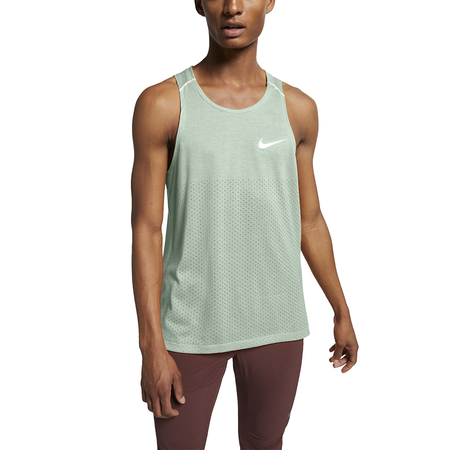 Nike Breathe Rise 365 Top de Running Hombre - Pistachio Frost