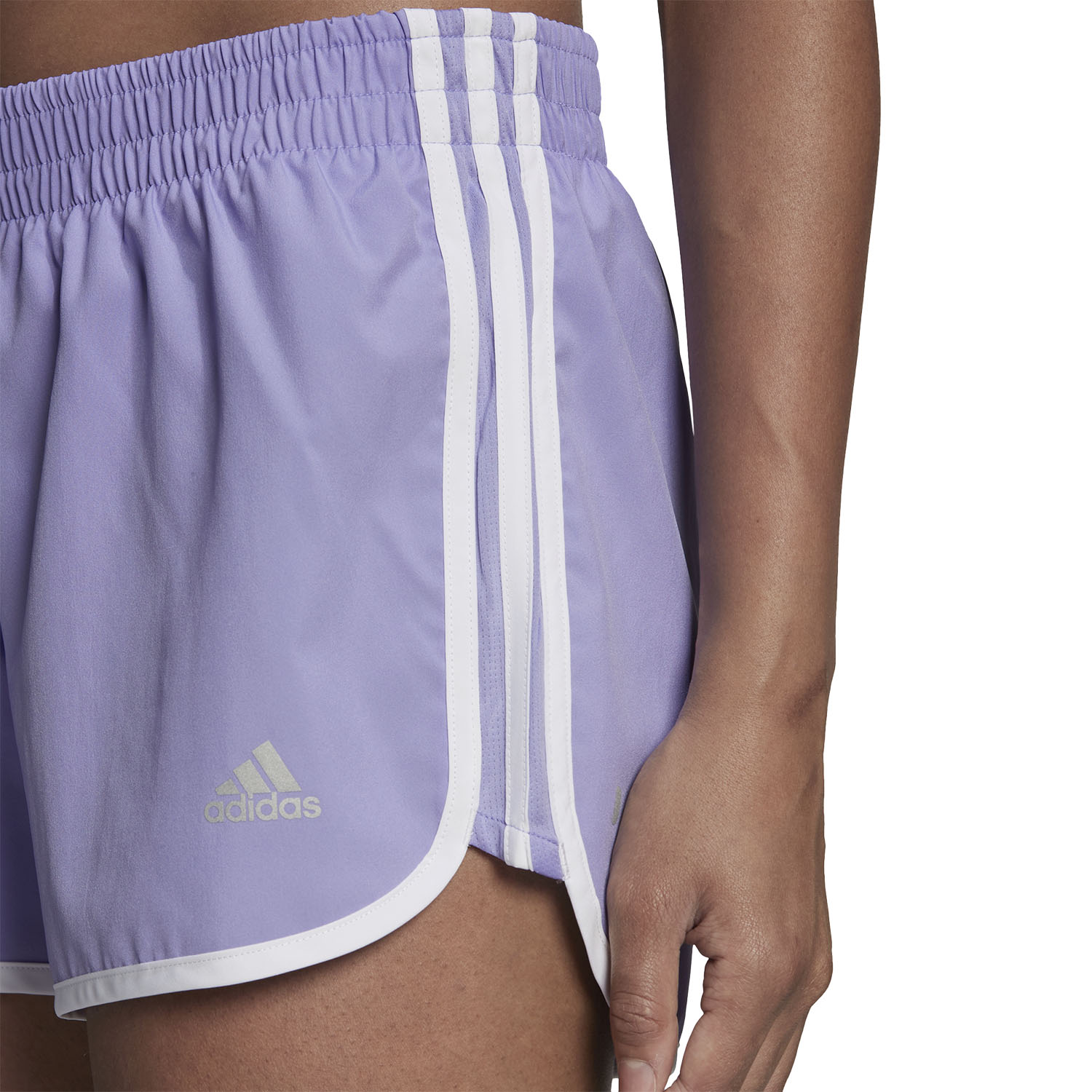 adidas Marathon 20 3in Shorts - Light Purple/White