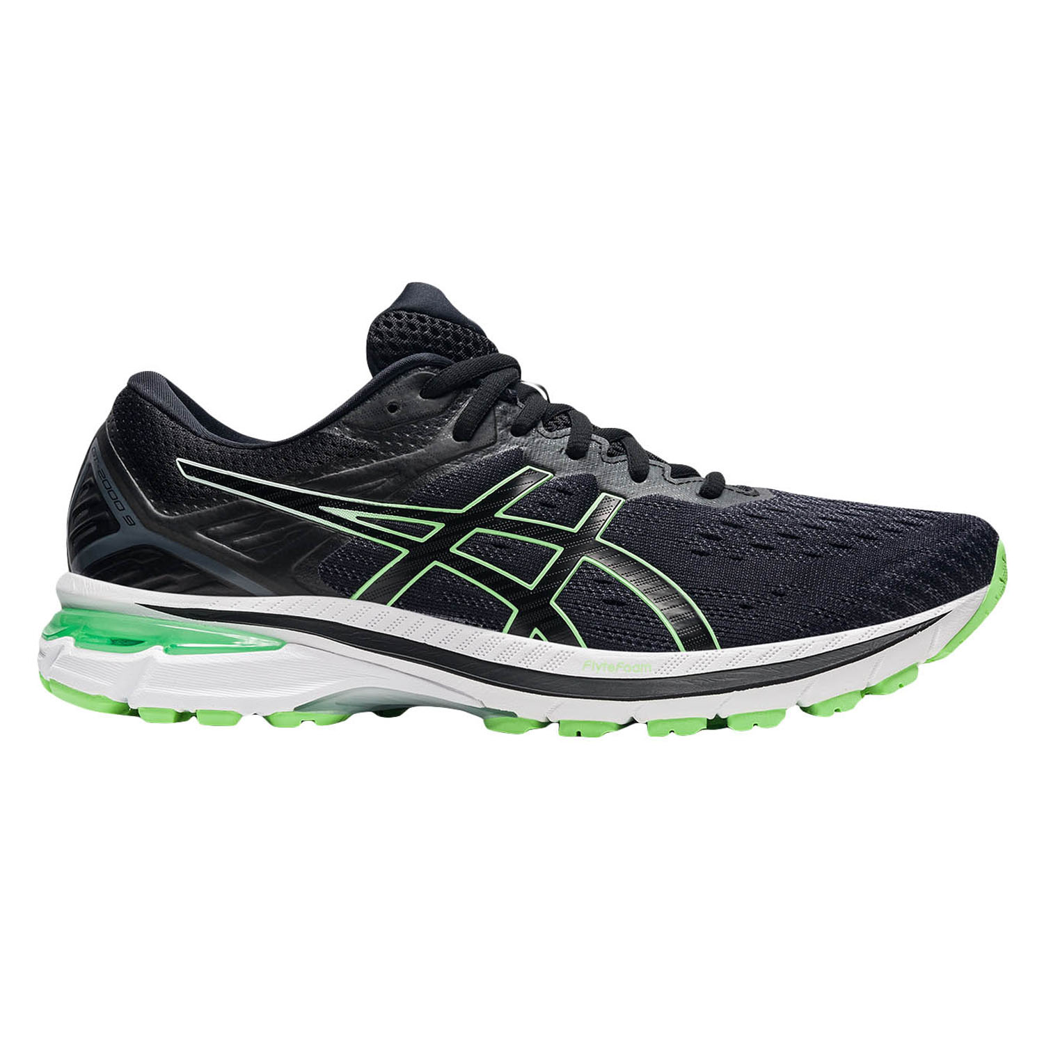 asics gt 2000 mens shoes lime/white/red