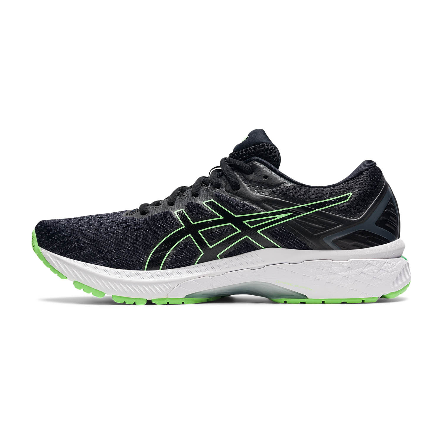 asics gt 2000 mens shoes black/blue/lime